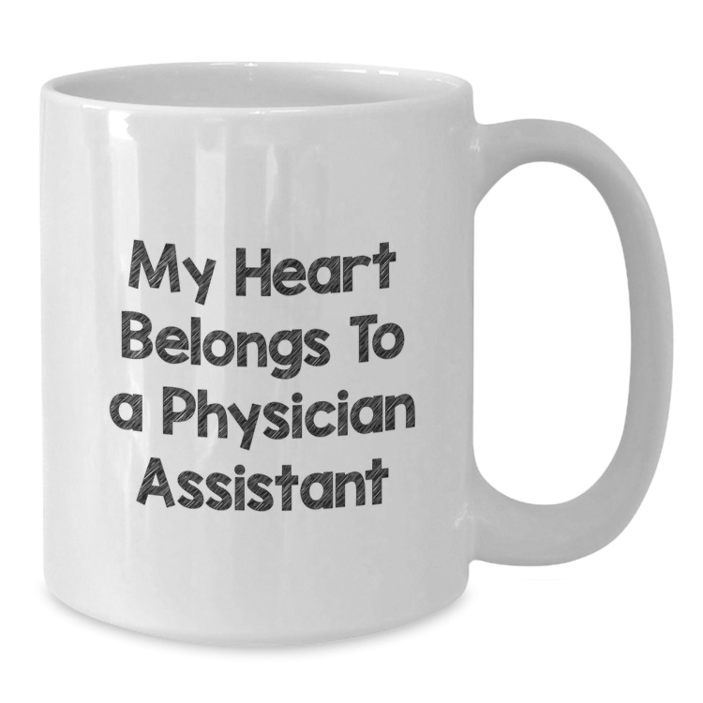 Funny Physician Assistant Gifts for Men from Friends - My 'Heart Belongs To A Physician Assistant' Christmas Unique White Coffee Mug - Additional