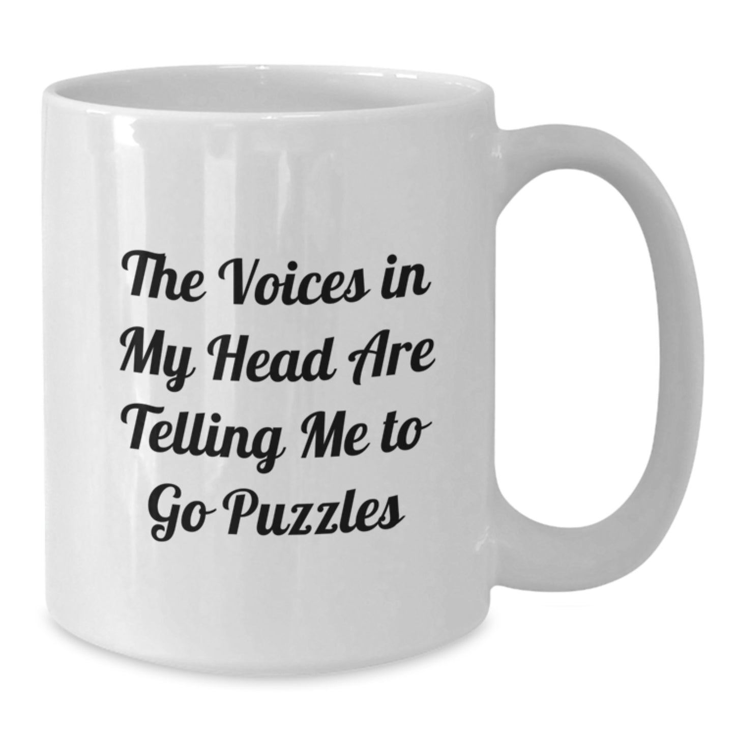 Puzzles Humor Gift for Puzzle Enthusiasts, Funny White Coffee Mug for Friends, Coworkers, and Family - Additional