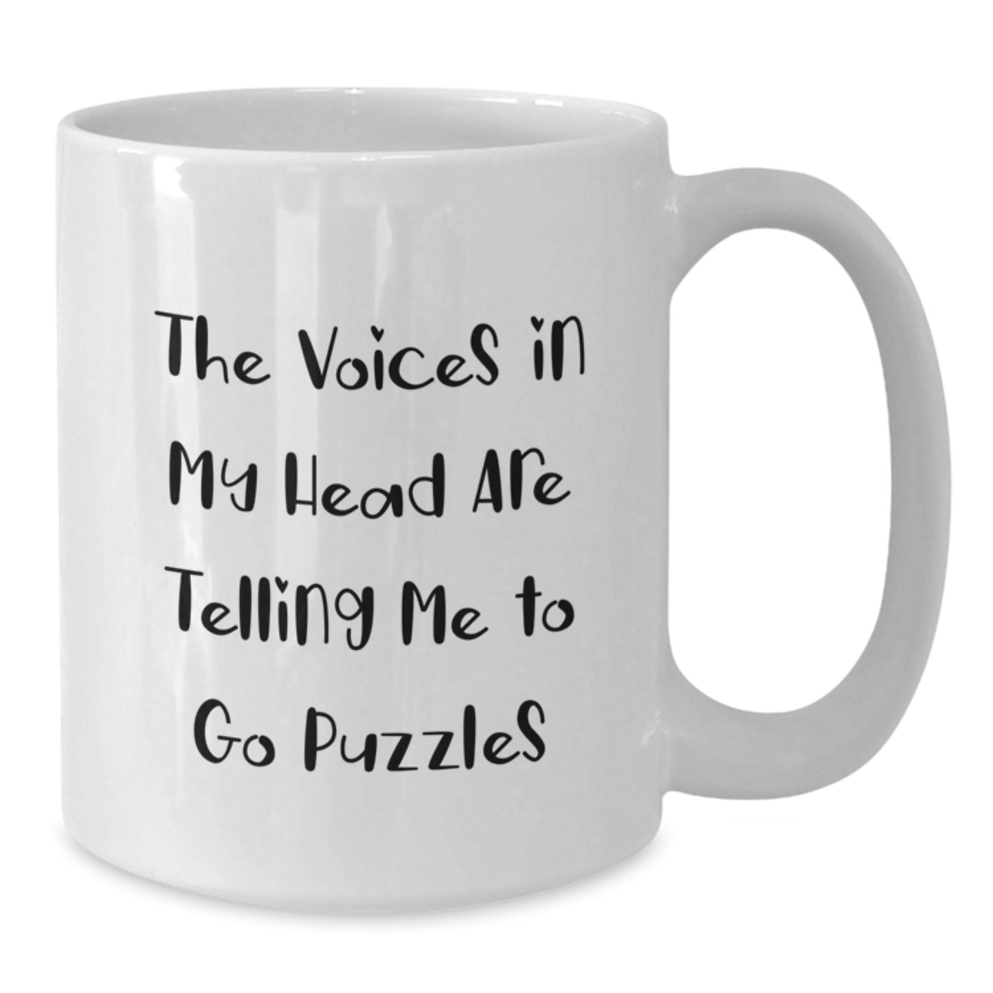 Funny Puzzles Gifts for Women from Family, White Coffee Mug, The Voices In My Head Are Telling Me To Go Puzzles Christmas Unique Presents - Additional