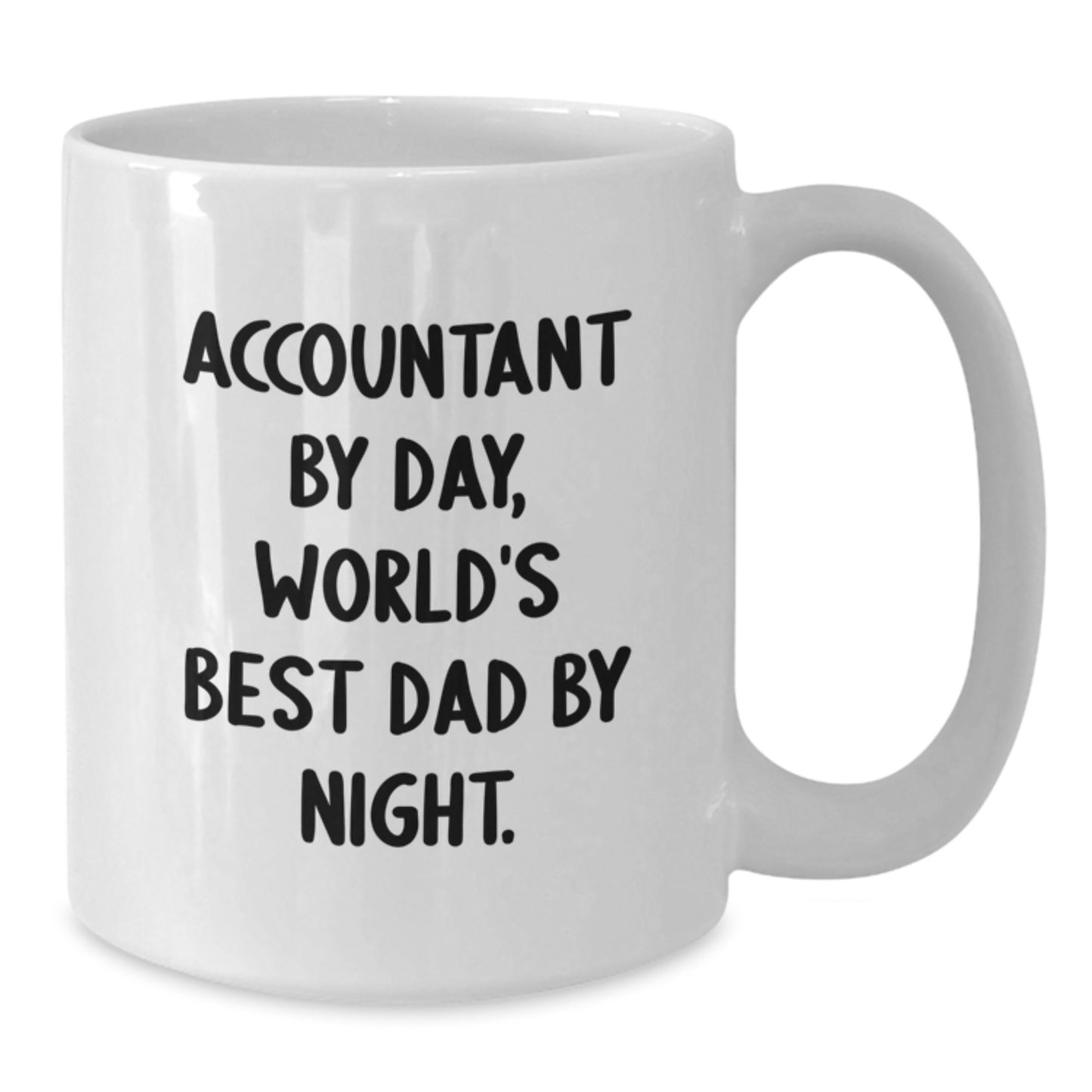Funny Accountant Gifts from Family, Gifts for Accountant Dad, White Coffee Mug, 'Accountant By Day, World's Best Dad By Night', Christmas Unique Presents - Additional