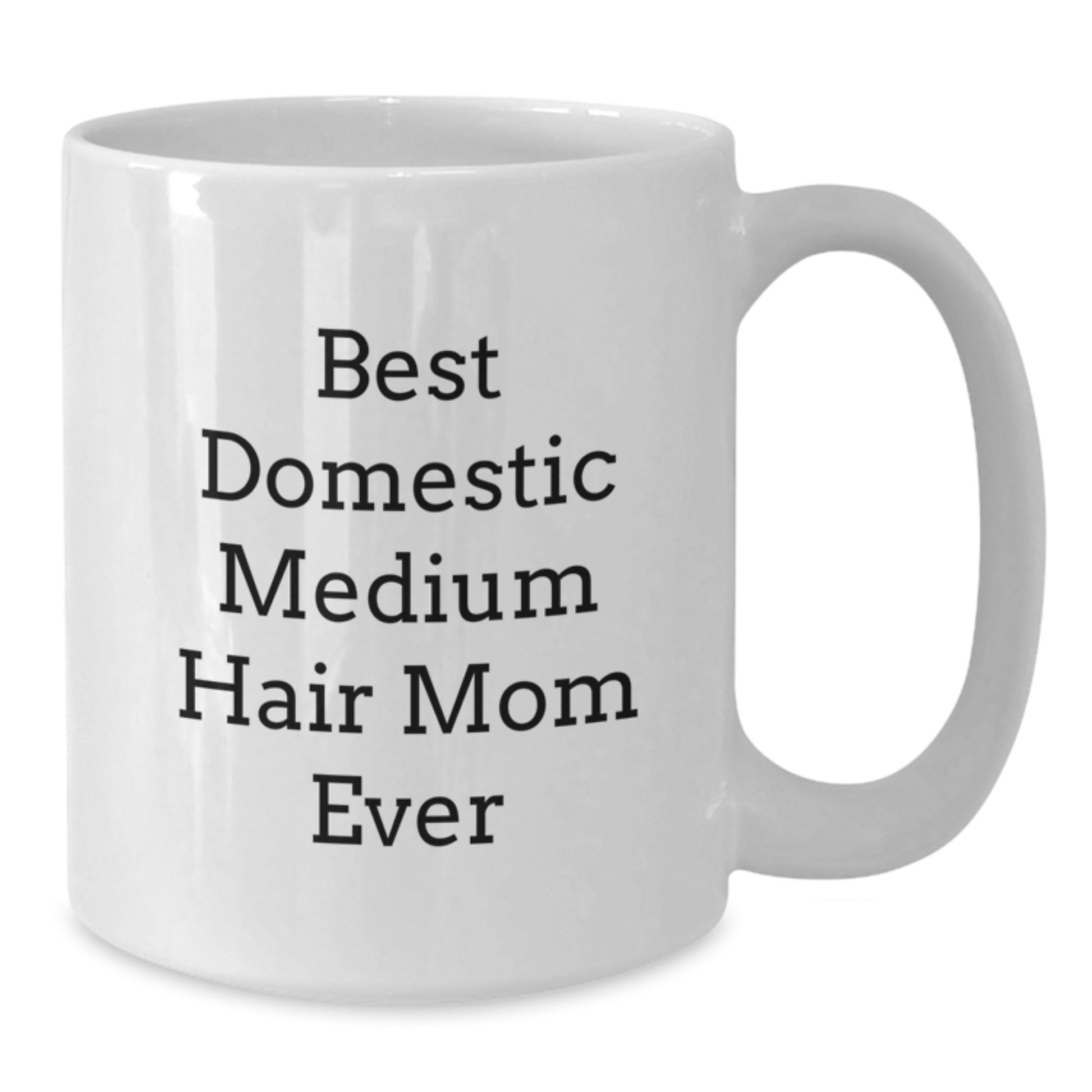 Funny Domestic Medium Hair Gifts for Mom Ever - White Coffee Mug, Birthday Unique Gifts from Men to Family - Additional
