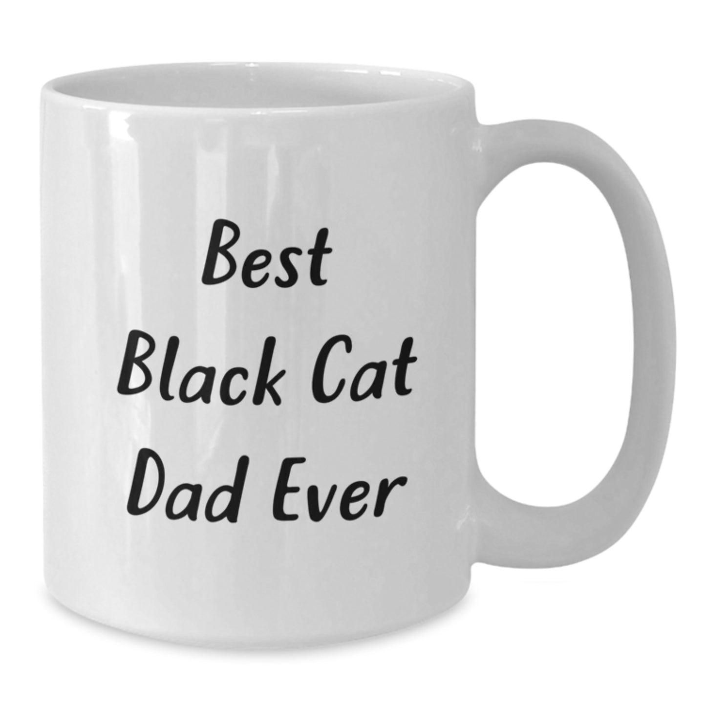 Funny Black Cat Dad Gifts for Men, Best Black Cat Dad Ever White Coffee Mug, Birthday Unique Gifts from Family, Friends, or Coworkers - Additional