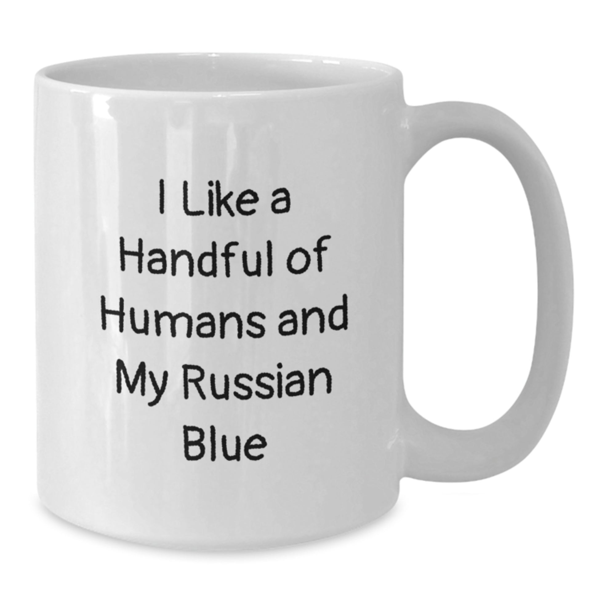 Fun Russian Blue Cat Lover Gifts from Friends for Christmas White Coffee Mug - Additional