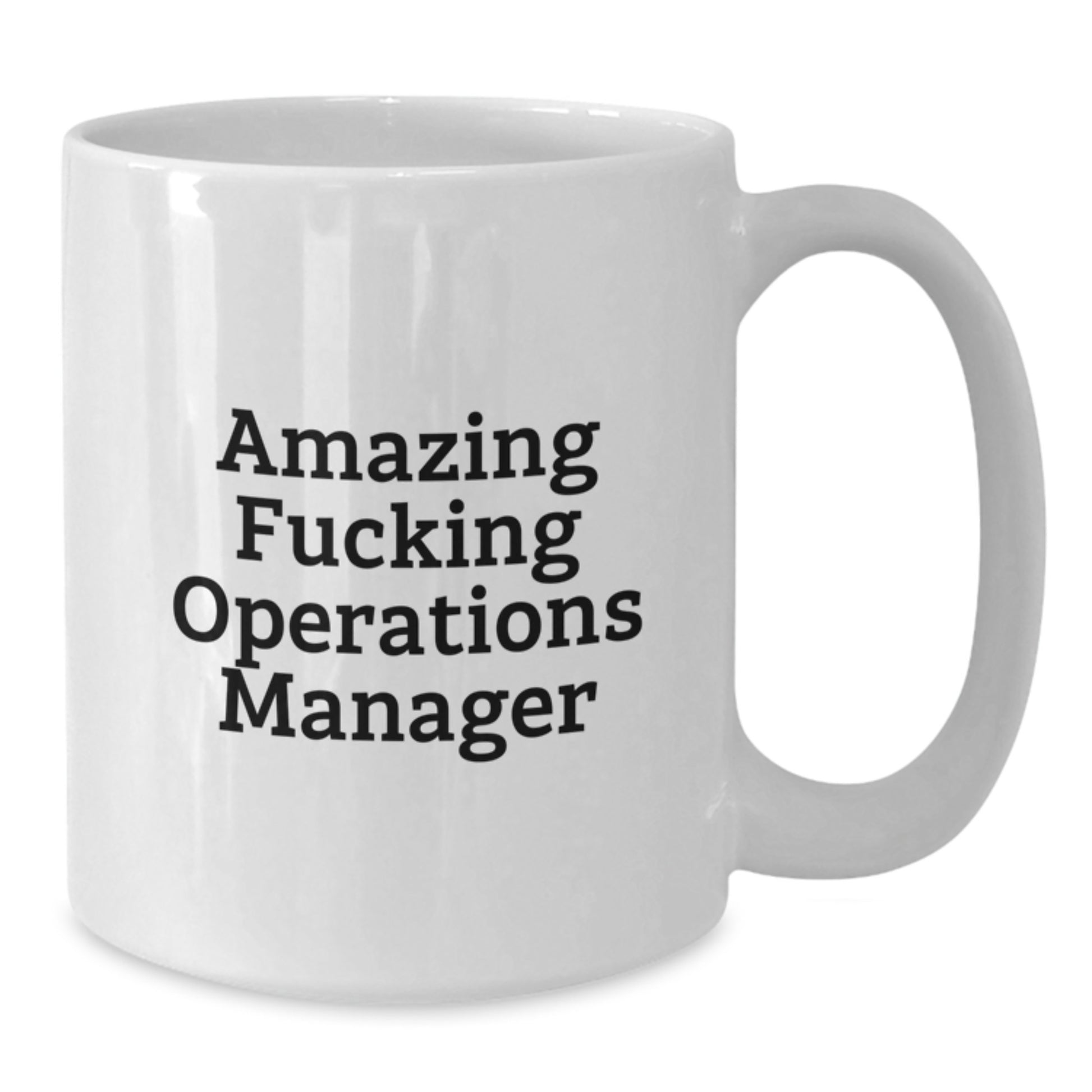 Funny Operations Manager Gifts for Him, White Coffee Mug Perfect for Office Christmas Unique Gifts from Men to Operations Manager Friends - Additional