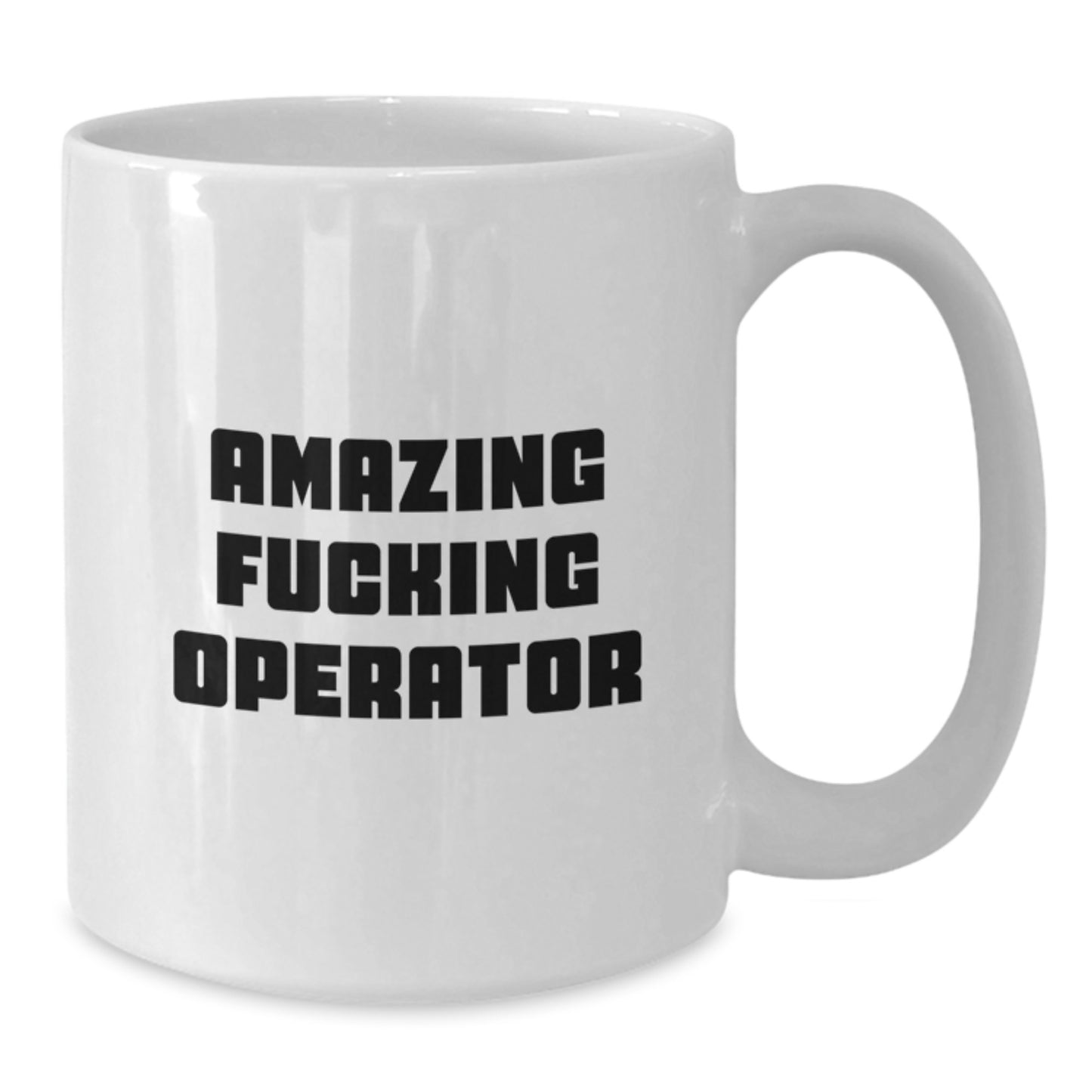 Funny Operator Gifts for Men from Friends, White Coffee Mug, Amazing 'F--king Operator' Quote, Christmas Unique Presents - Additional