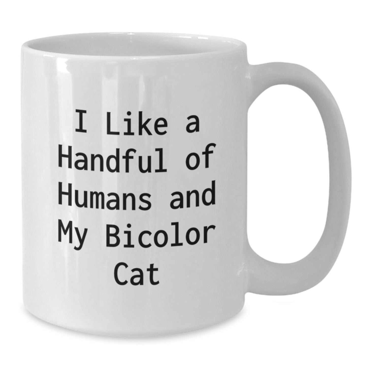 Funny Bicolor Cat Gifts for Cat Lovers from the Heart - White Coffee Mug, 11oz/15oz - Additional