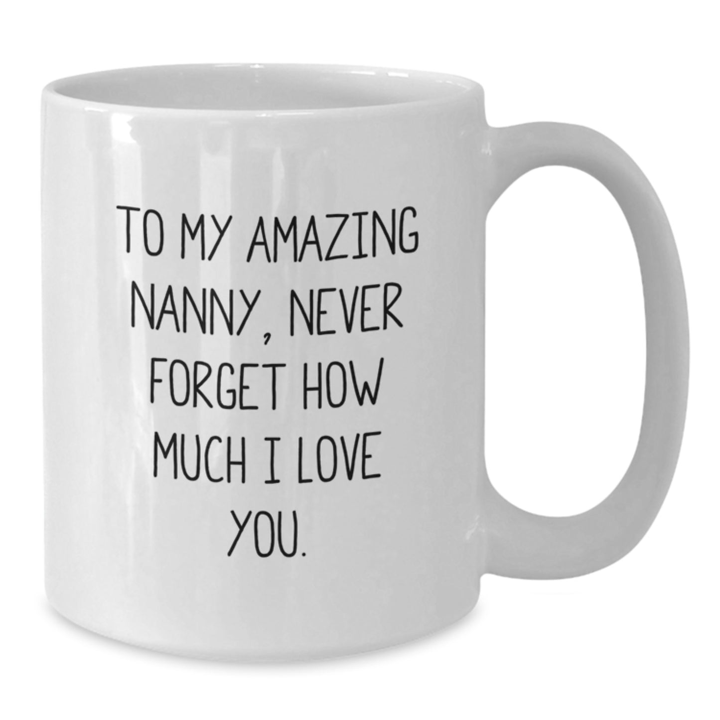 Funny Nanny Gifts from Men, White Coffee Mugs with To My Amazing Nanny Quote, Perfect for Christmas Unique Gifts - Additional