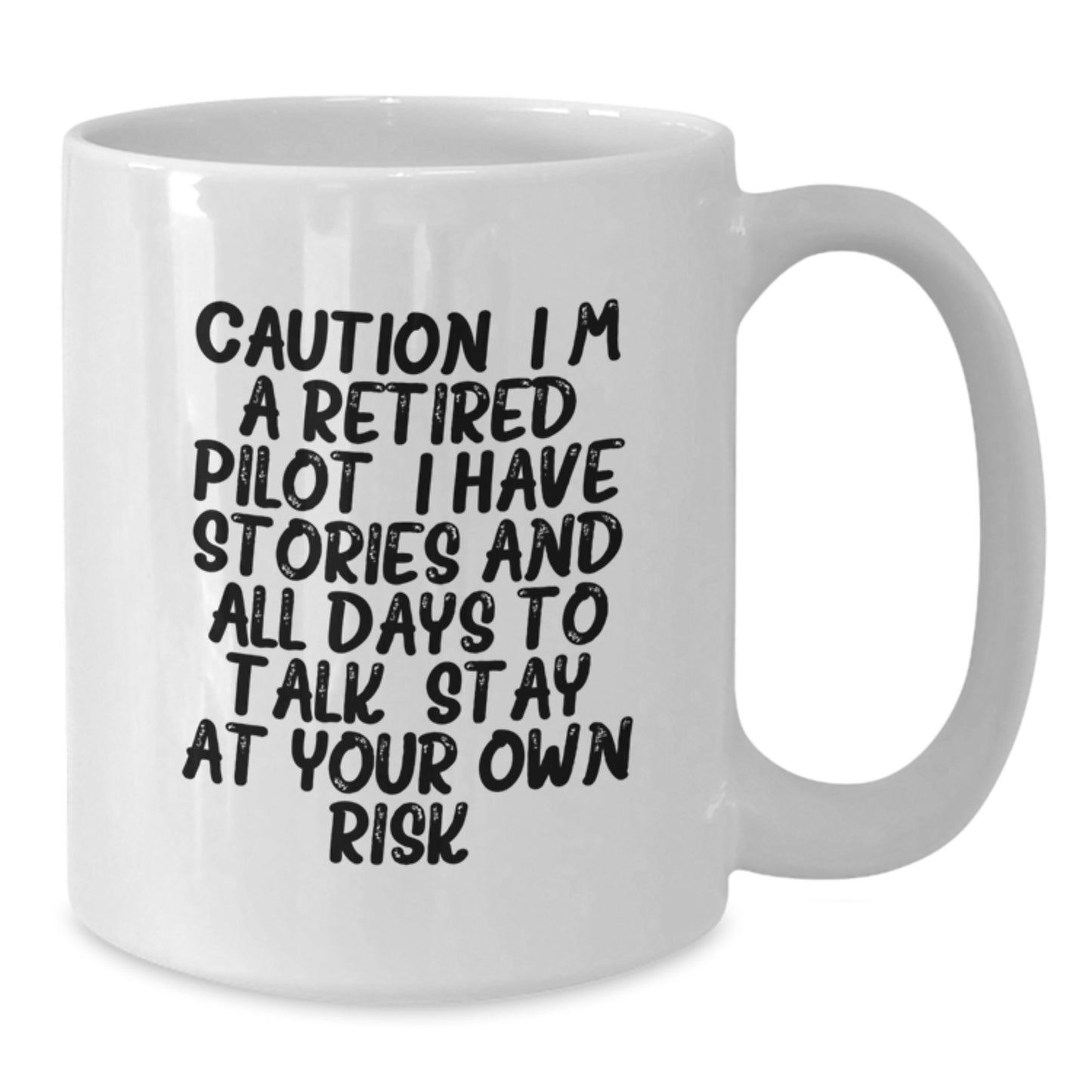 Funny Pilot Gifts for Him from Friends, Unique White Coffee Mugs with Caution Quote for Graduation, 11oz or 15oz Ceramic, Microwave and Dishwasher Safe - Additional