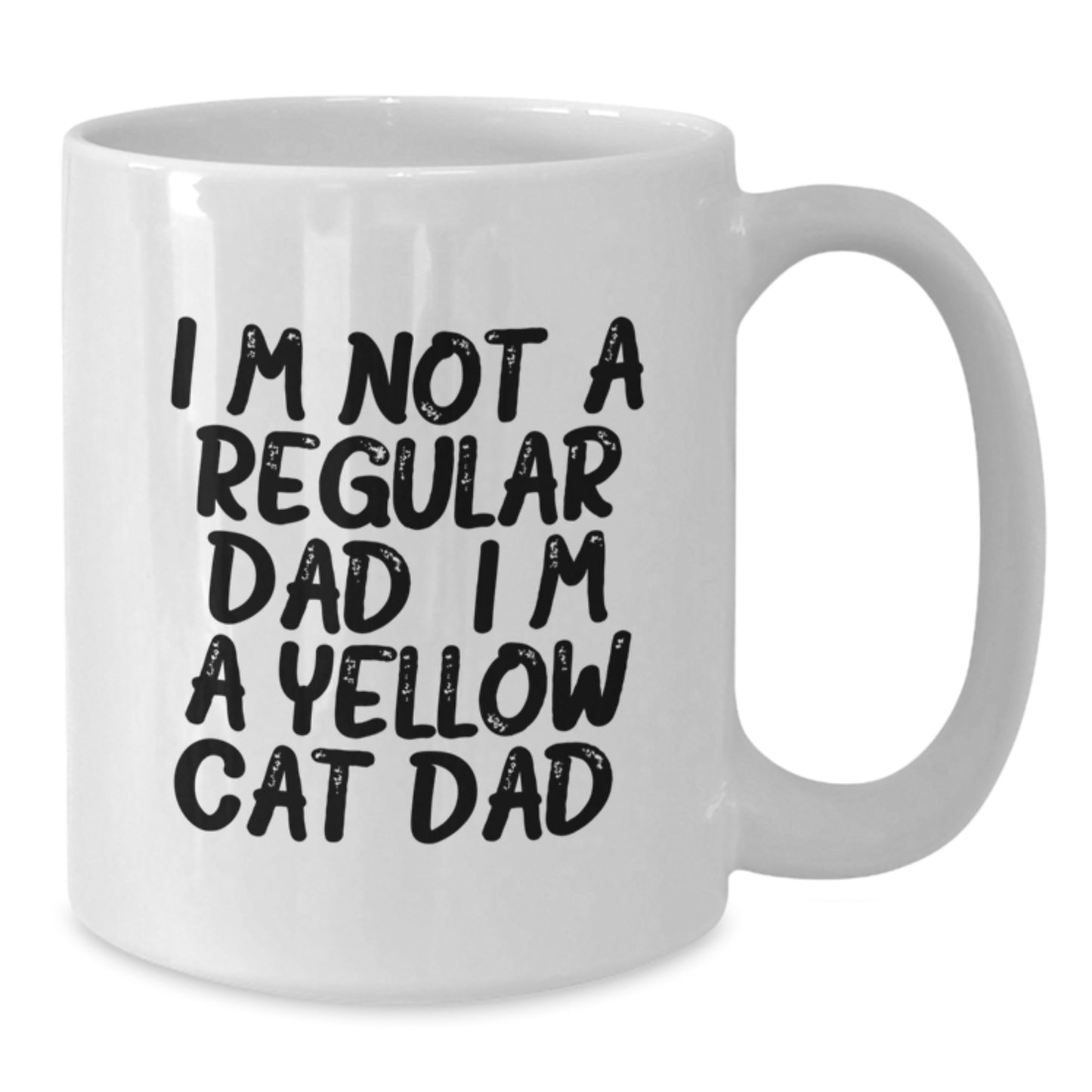 Yellow Cat Dad Funny Gifts from Friends for Yellow Cat Lovers, White Coffee Mug, Birthday Unique Gift Ideas - Additional