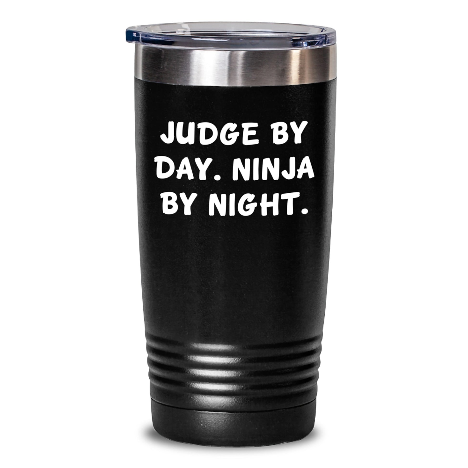 Judge By Day, Ninja By Night Funny Judge Tumbler Gifts from Friends for Judge Birthday Unique Gifts - Main