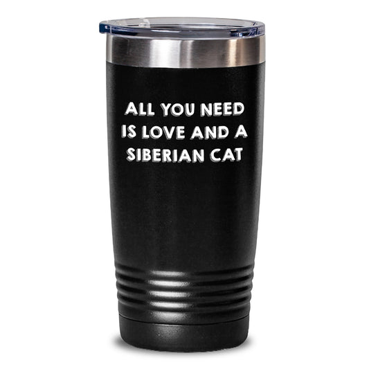 Siberian Cat Gifts, Funny Quote Tumblers, Gifts from Friends or Family for Siberian Cat Lovers, 20oz or 30oz Vacuum Insulated Tumbler for Hot or Cold Drinks, Graduation Unique Gifts - Main