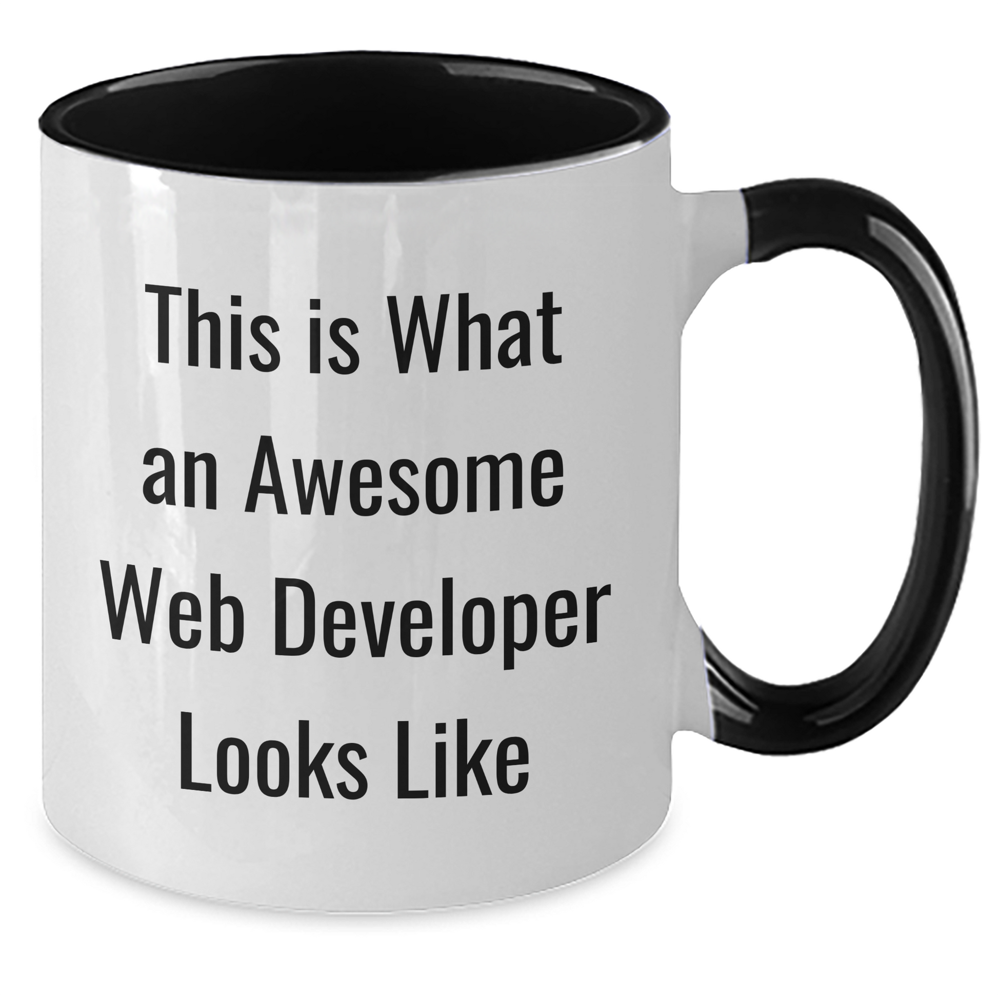 Funny Web Developer Gifts from Friends - This Is What An Awesome Web Developer Looks Like - Two Tone Coffee Mug for Graduation - Additional