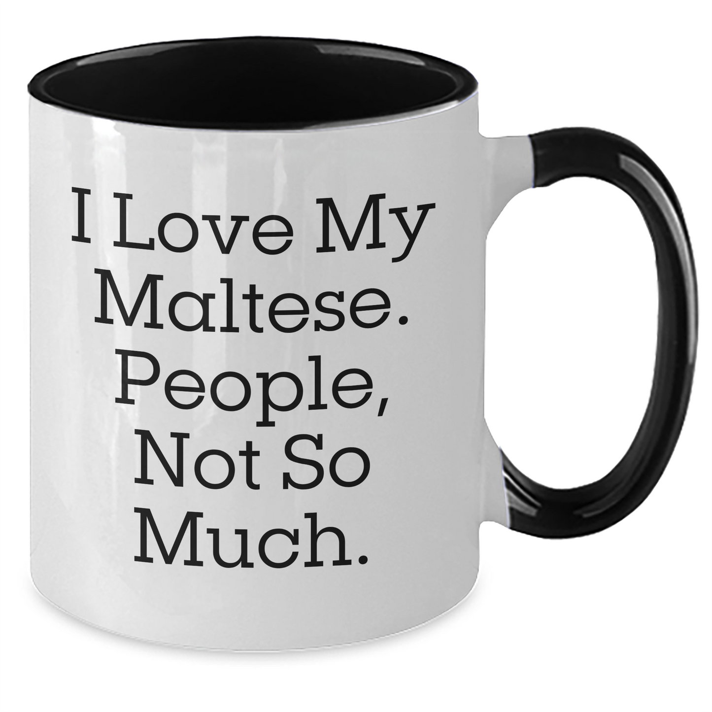 Funny Maltese Dog Lover Gifts from Friends for Graduation Unique Two Tone Coffee Mugs - Additional