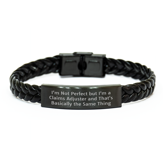 Funny Claims Adjuster Gifts for Graduation - Interlaced Leather Bracelet from Friends - Image 1