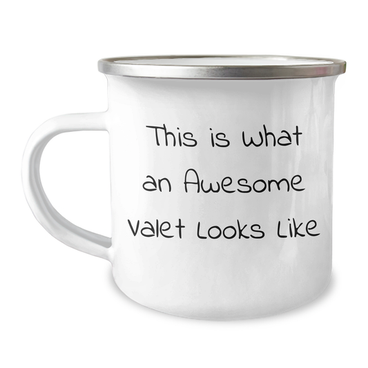 Awesome Valet Gifts for Men - Funny Quote Camping Mug, 12 oz Stainless Steel, Graduation Unique Gifts from Family - Image 1