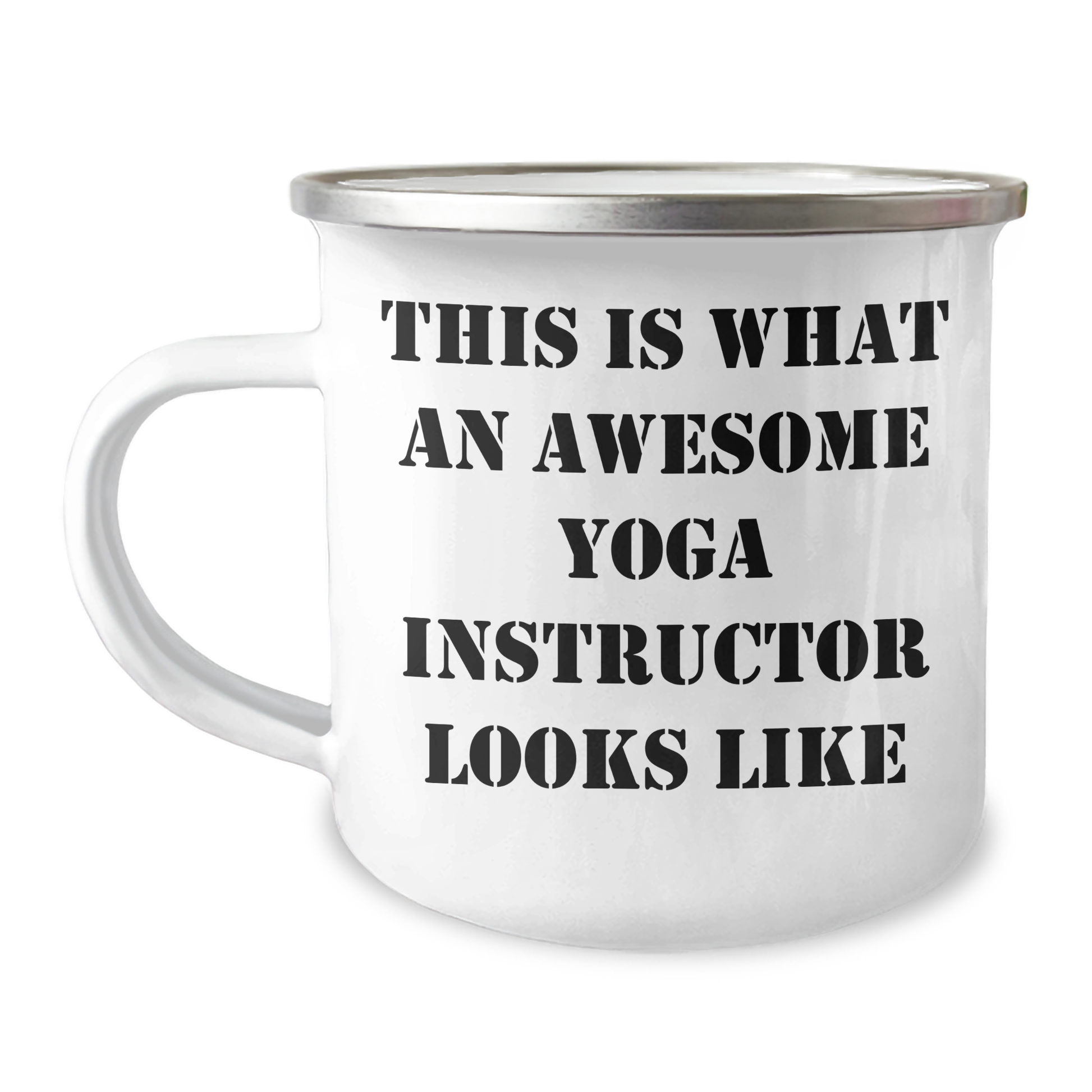 Funny Yoga Instructor Gifts from Friends, Gifts for Yoga Instructors, Camping Mug with Inspirational Quote 'This Is What An Awesome Yoga Instructor Looks Like', Perfect Graduation Unique Gifts - Image 1