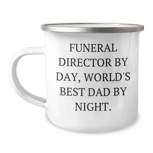 Funeral Director Gifts by Day, Camping Mug for Men and Women by Night, Graduation Unique Gifts from Friends and Family - Image 1