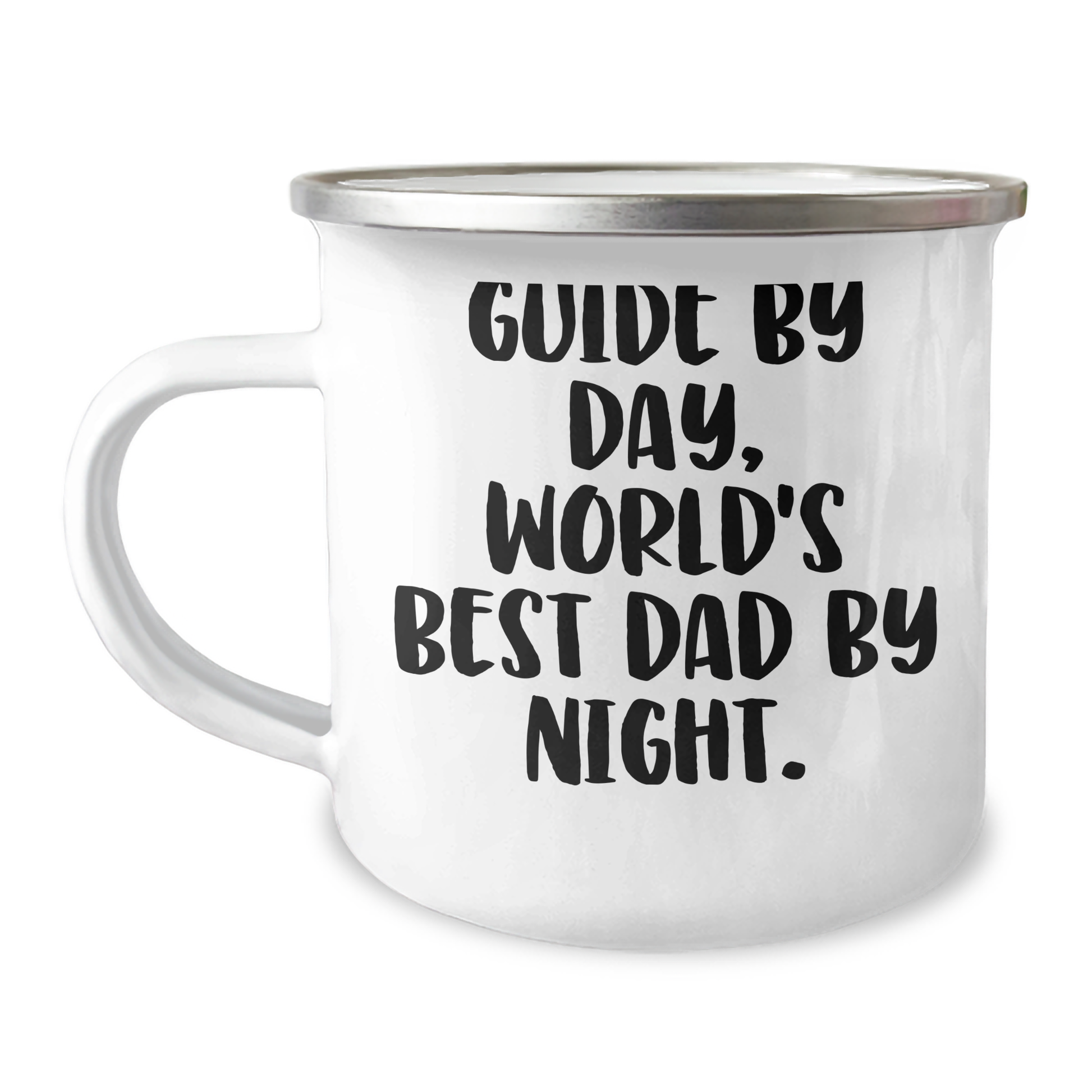 Funny Guide Gifts for Him - Guide By Day, World's Best Dad By Night Camping Mug for Graduation - Image 1