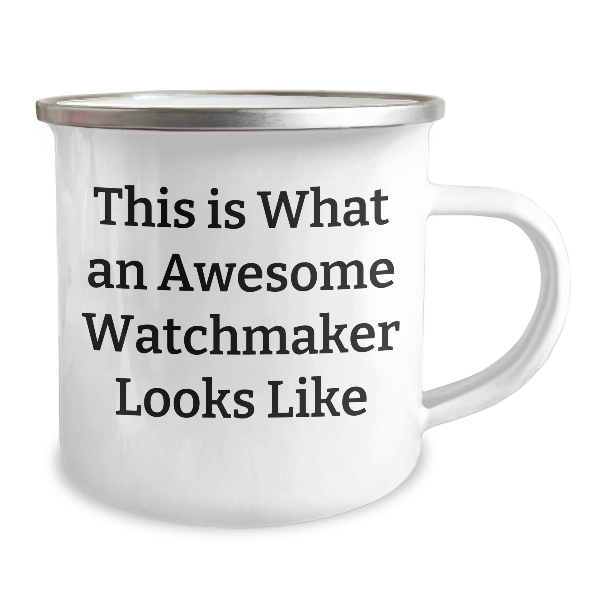 Watchmaker Gifts, Commemorative Camping Mug, Graduation Unique Gifts from Friends, 'This Is What An Awesome Watchmaker Looks Like' Quote, Stainless Steel with Enamel Finish, 12 oz Capacity - Image 2