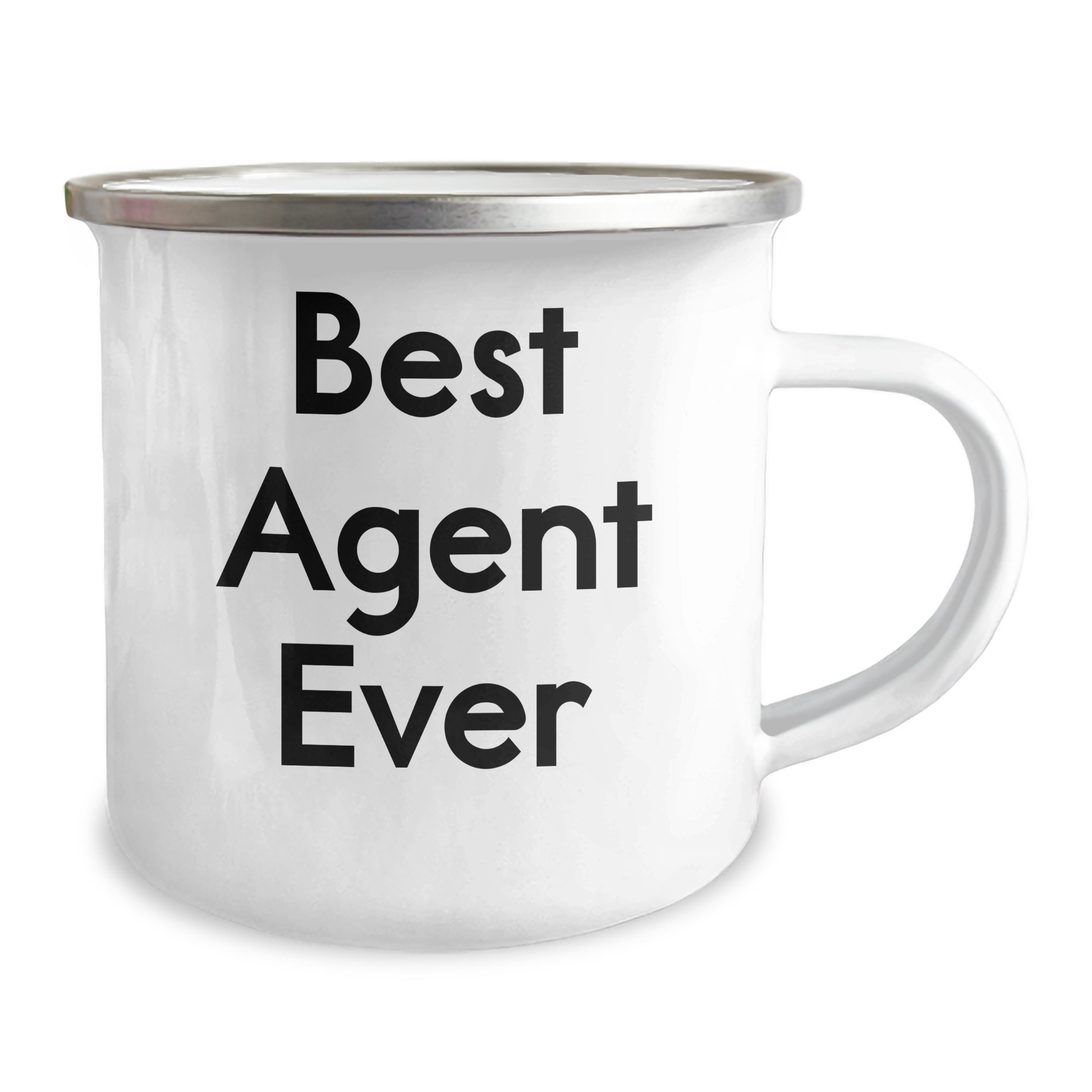 Funny Agent Gifts for Him or Her - Best Agent Ever Quote on Camping Mug, 12 oz Stainless Steel with Enamel Finish - Gifts from Friends or Family for Agent Graduation - Image 2