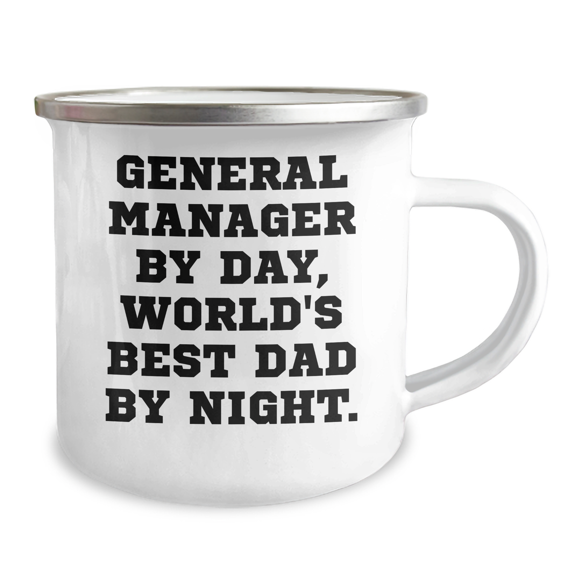 General Manager Gifts Funny Quote Camping Mug for Men Friends Family, Gifts from Men to General Manager, 12 oz Stainless Steel with Enamel Finish, Unique Graduation Gift - Image 2