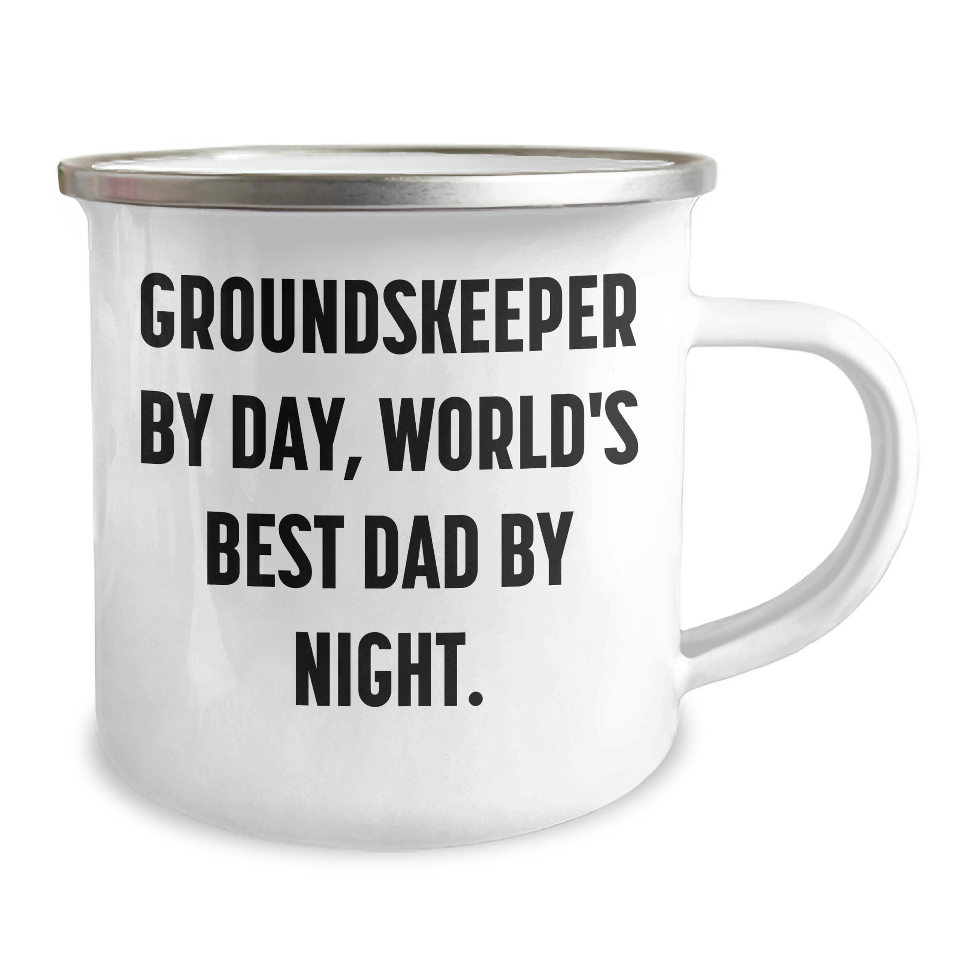 groundskeeper Gifts Funny Quote Camping Mug for groundskeepers, Graduation Unique Gifts from Friends Family, 'groundskeeper By Day, World's Best Dad By Night.' - Image 2