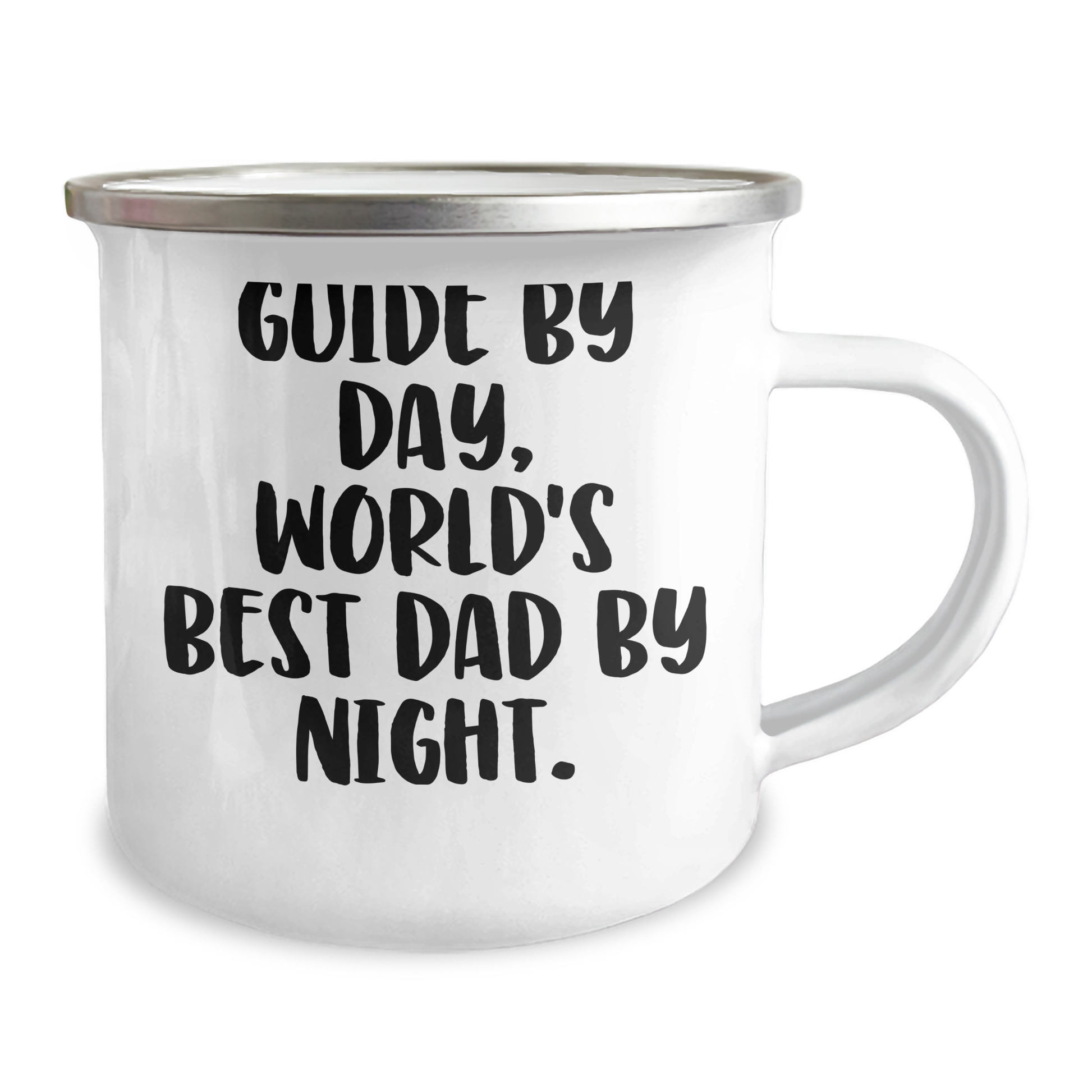 Funny Guide Gifts for Him - Guide By Day, World's Best Dad By Night Camping Mug for Graduation - Image 2