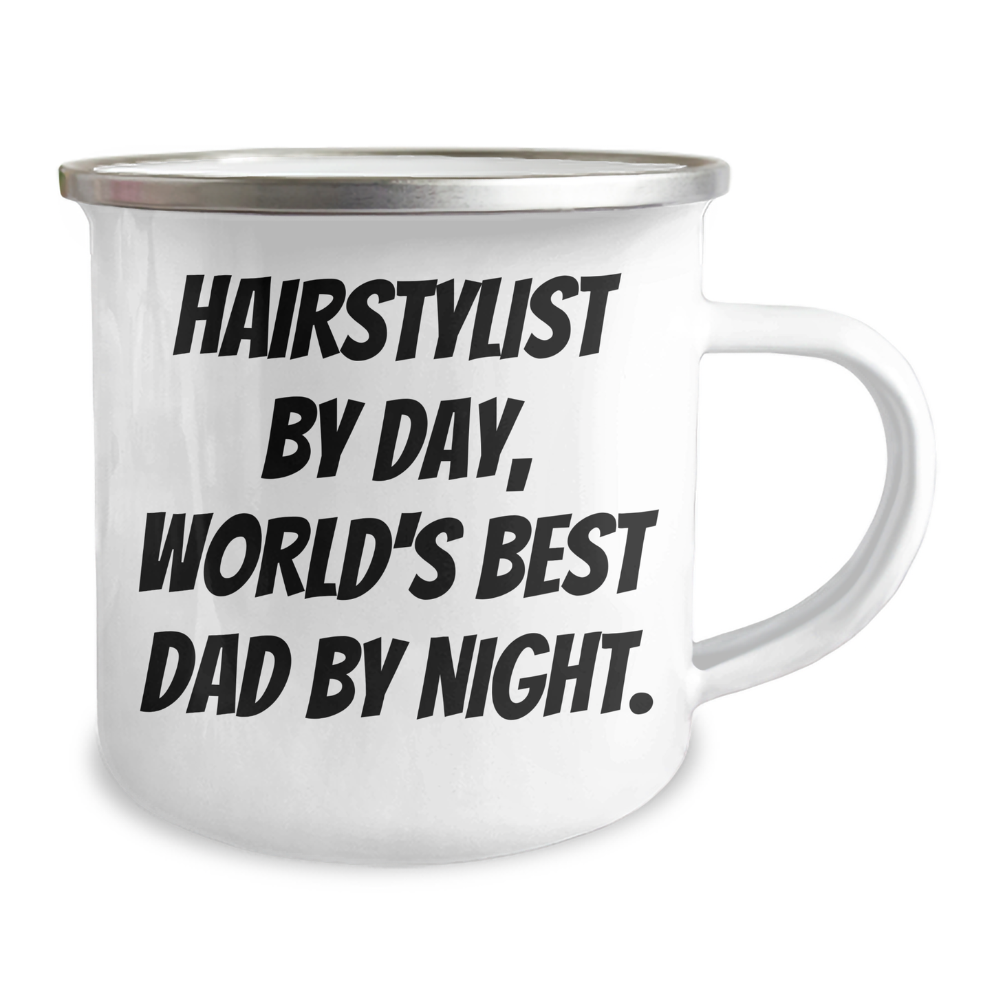 Hairstylist Gifts from Family - World's Best Dad by Night - Funny Camping Mug for Hairstylist by Day, Graduation Unique Gifts - Image 2
