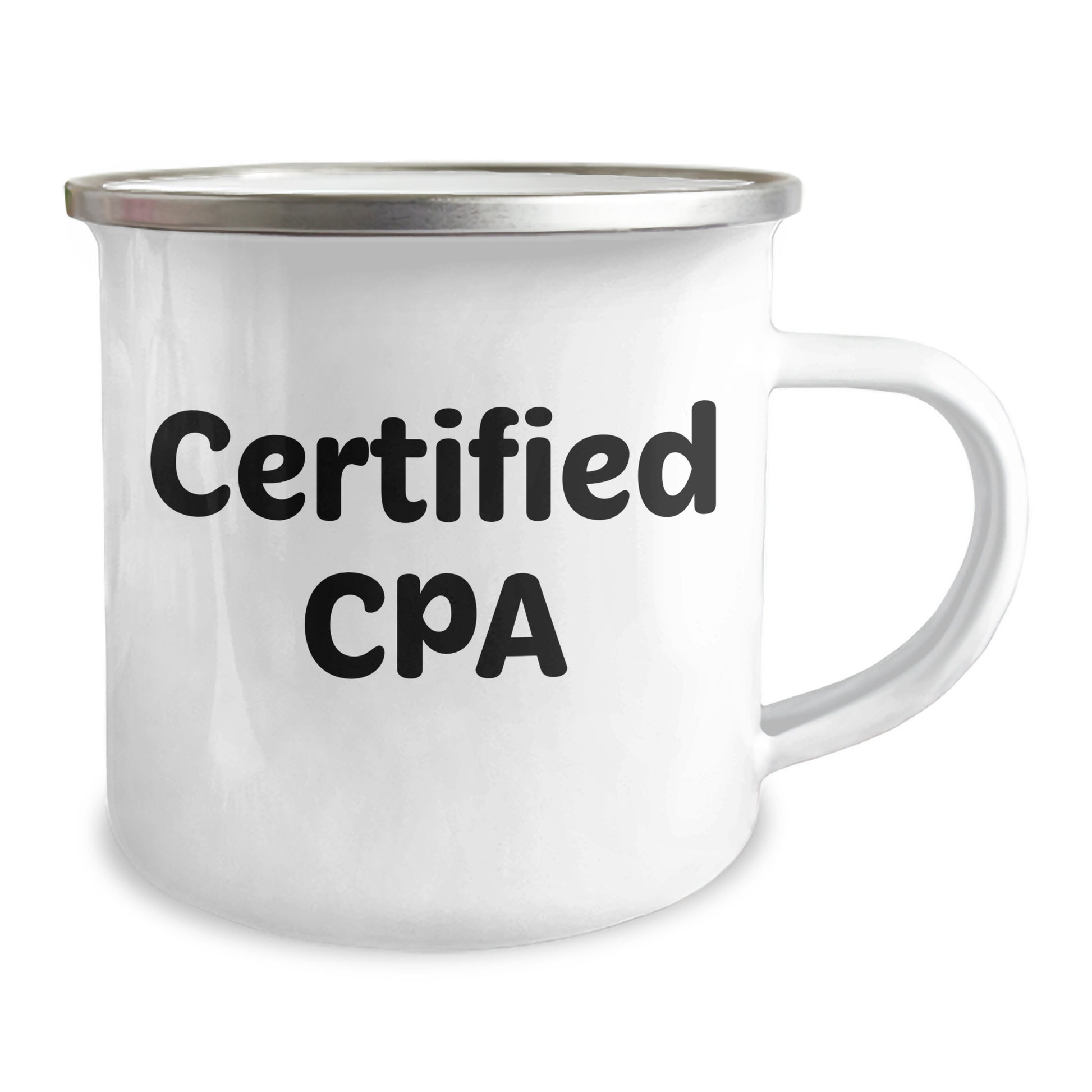 Funny CPA Camping Mug Gifts from Mom for Graduation with Encouragement Quotes, 12 oz Stainless Steel Enamel Finish - Image 2