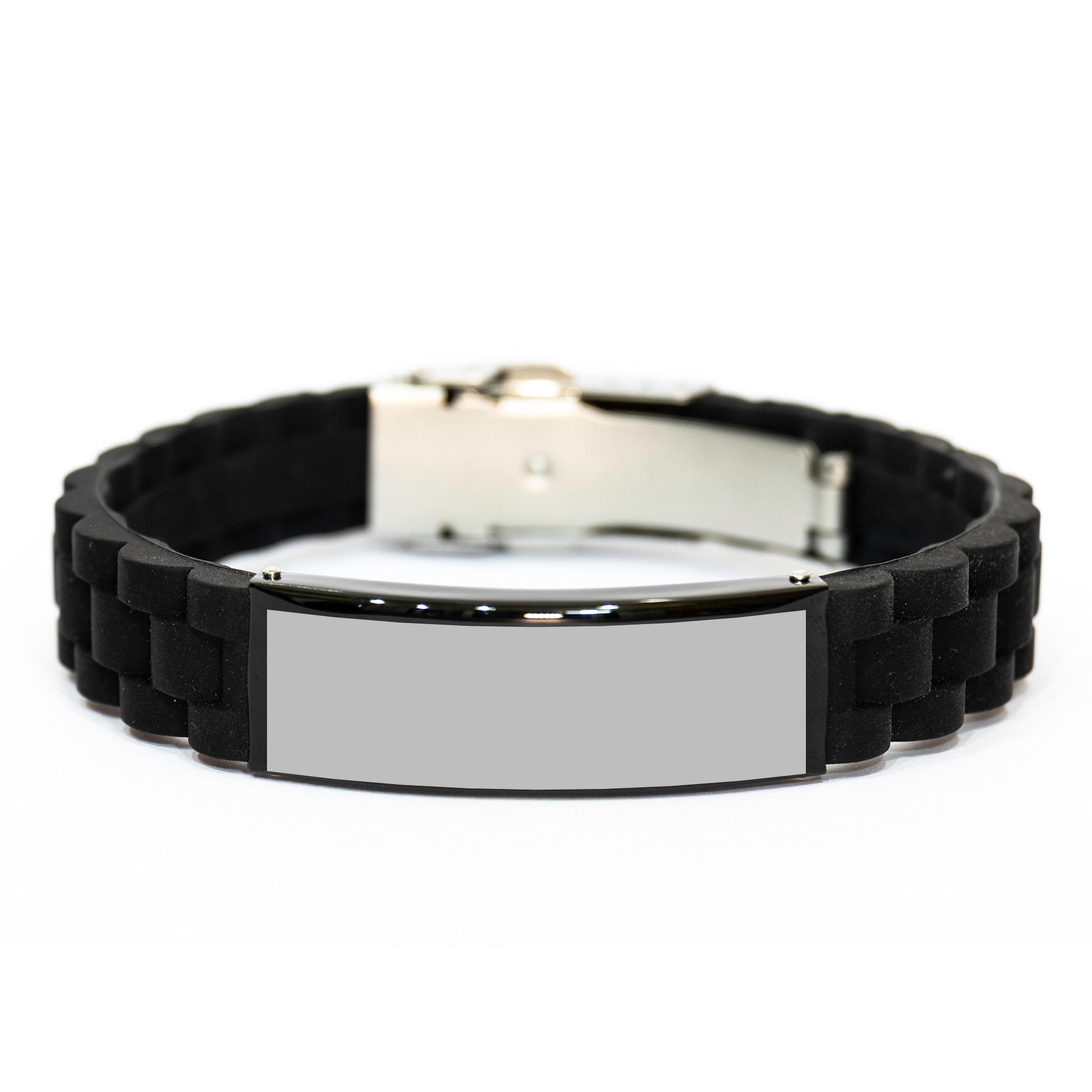 Funny Carpenter Gifts for Him - I'm Not Perfect But I'm A Carpenter, Glide lock Clasp Adjustable Black Stainless Steel Silicone Men's Gift from Friends - Image 1