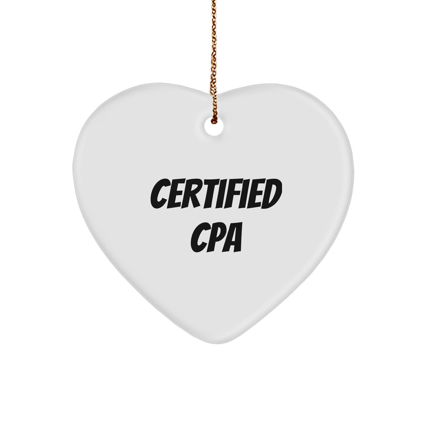Funny CPA Gifts for Friends - Christmas Heart Ornament from a CPA 'You're a-maze-ing!' - Image 1