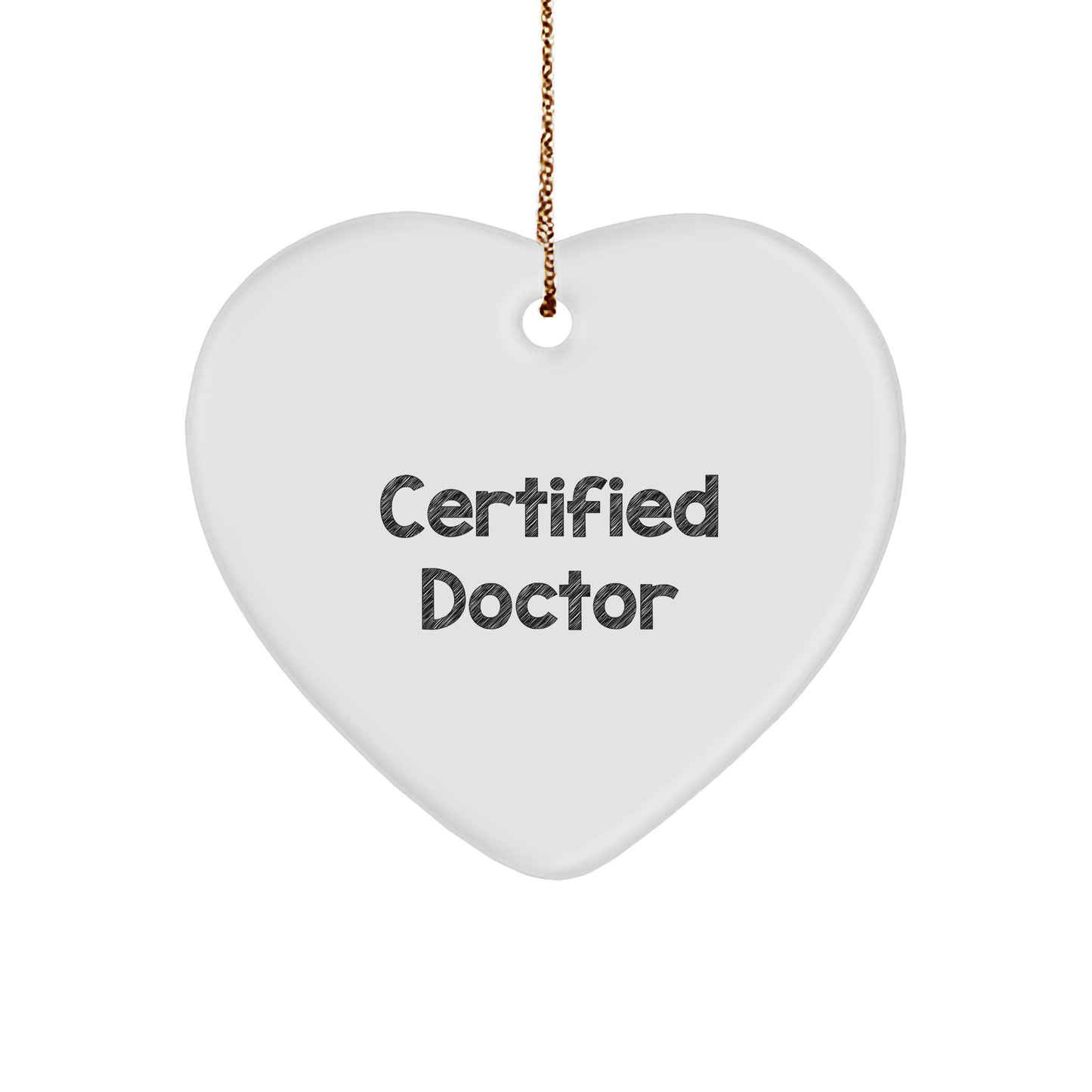 Funny Doctor Gifts from Friends for Christmas - Heart Ornament with 'A Doctor's Heart is Full of Love' Quote, Gifts for Doctors, Men, and Women - Image 1