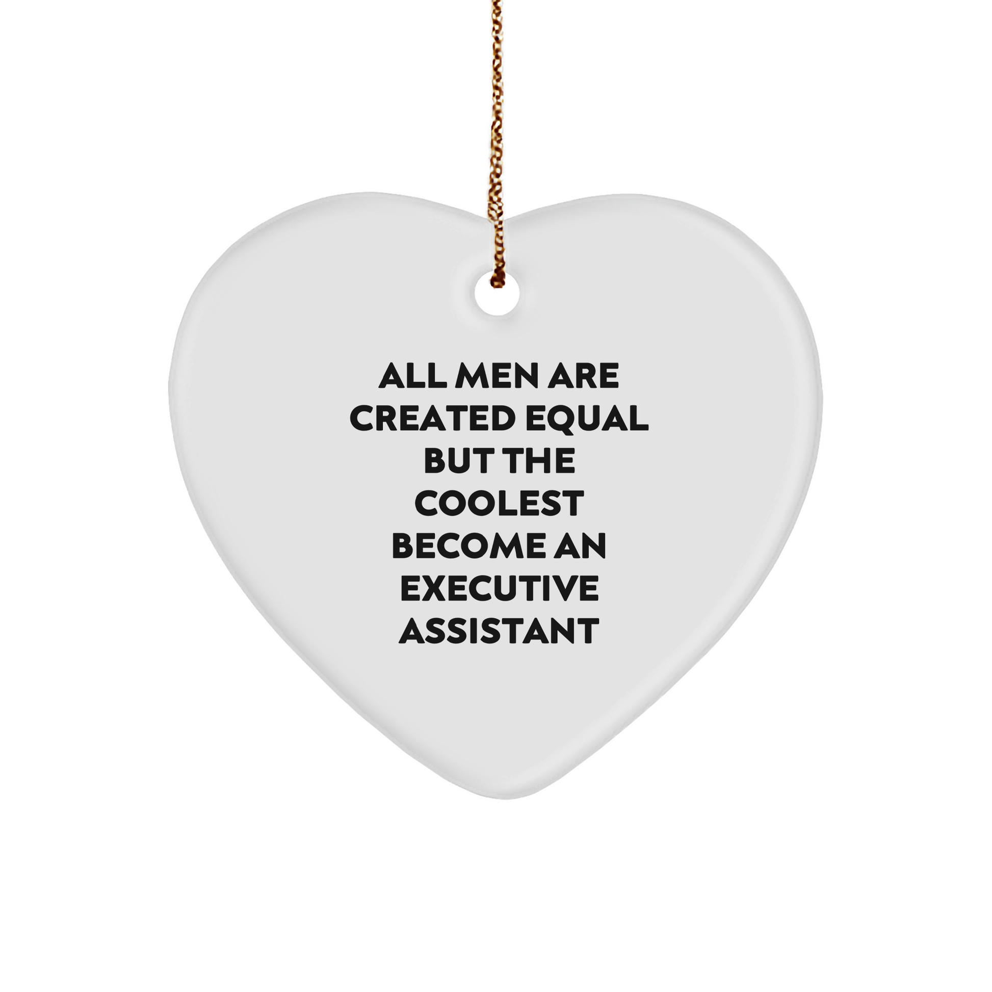 Gifts from Men for Executive Assistants, Funny Heart Ornament for Christmas - Image 1