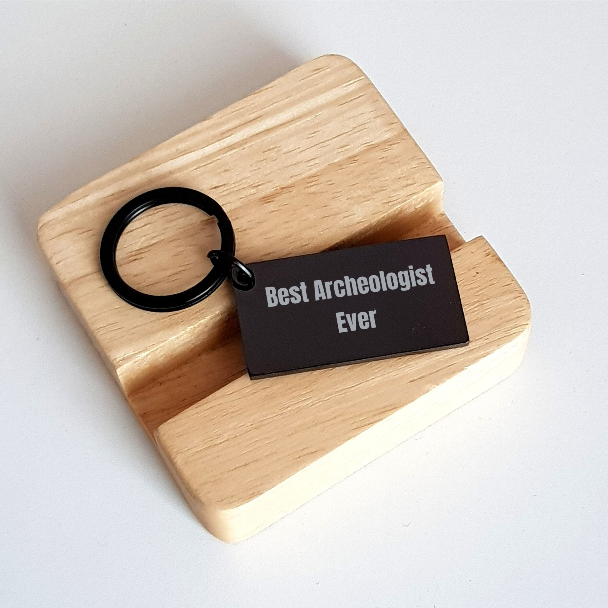 Archeologist Gifts for Men, Funny Keychain, Inspirational Quote, 'Best Archeologist Ever', Gifts from Dad, Unique Graduation Gifts for Him - Image 2