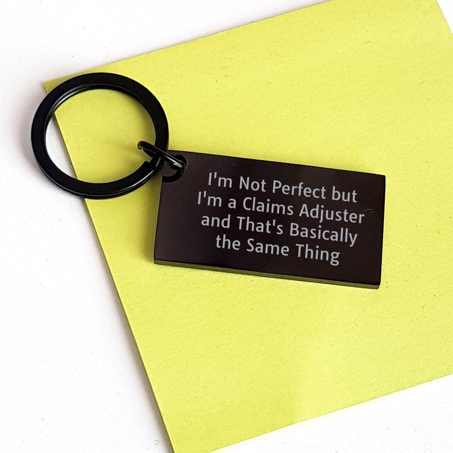 Funny Claims Adjuster Gifts from Friends to Men - I'm Not Perfect Keychain for Graduation Unique Gifts - Image 3