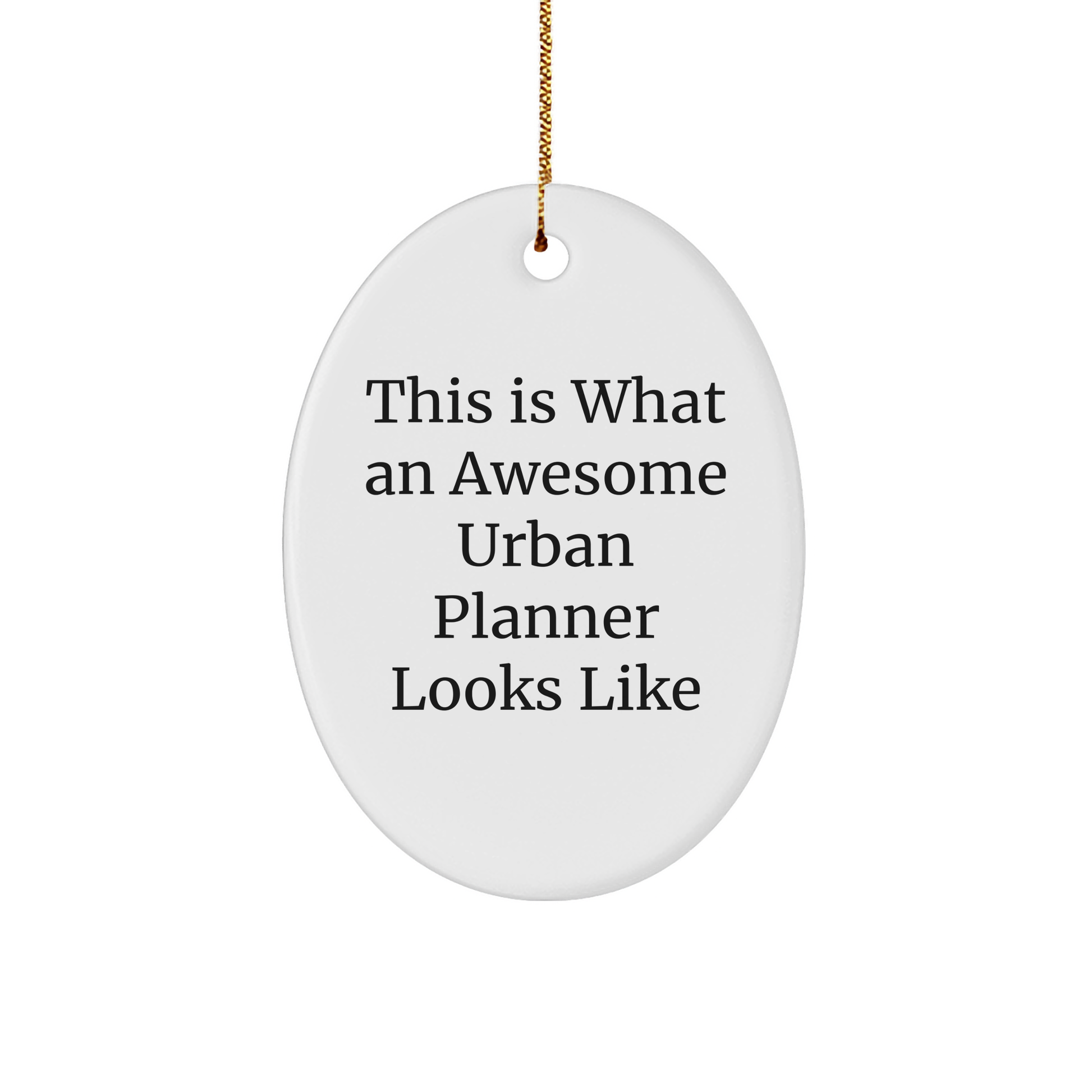 Urban Planner Inspirational Gifts from Friends, Oval Ornament with Funny Quote 'This Is What An Awesome Urban Planner Looks Like', Perfect Christmas Unique Gifts for Men, Women, or Coworkers - Image 1