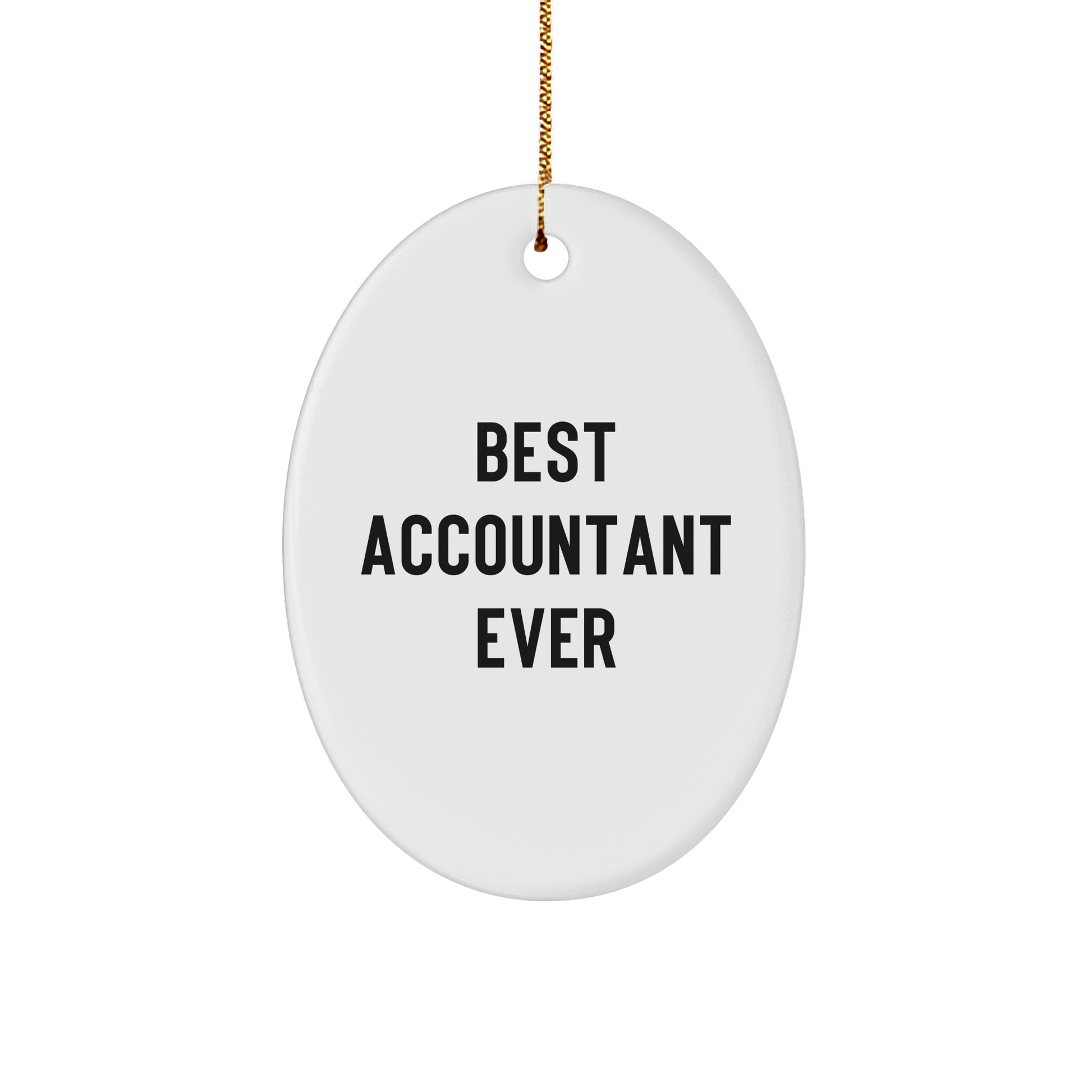Funny Best Accountant Ever Oval Ornament Gifts for Men from Family this Christmas - Image 1