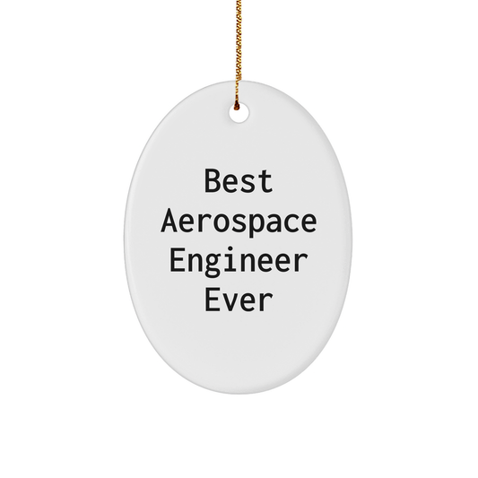 Funny Quote for Best Aerospace Engineer Ever, Oval Ornament, Gifts from Friends, Christmas Unique Gifts for Aerospace Engineer - Image 1