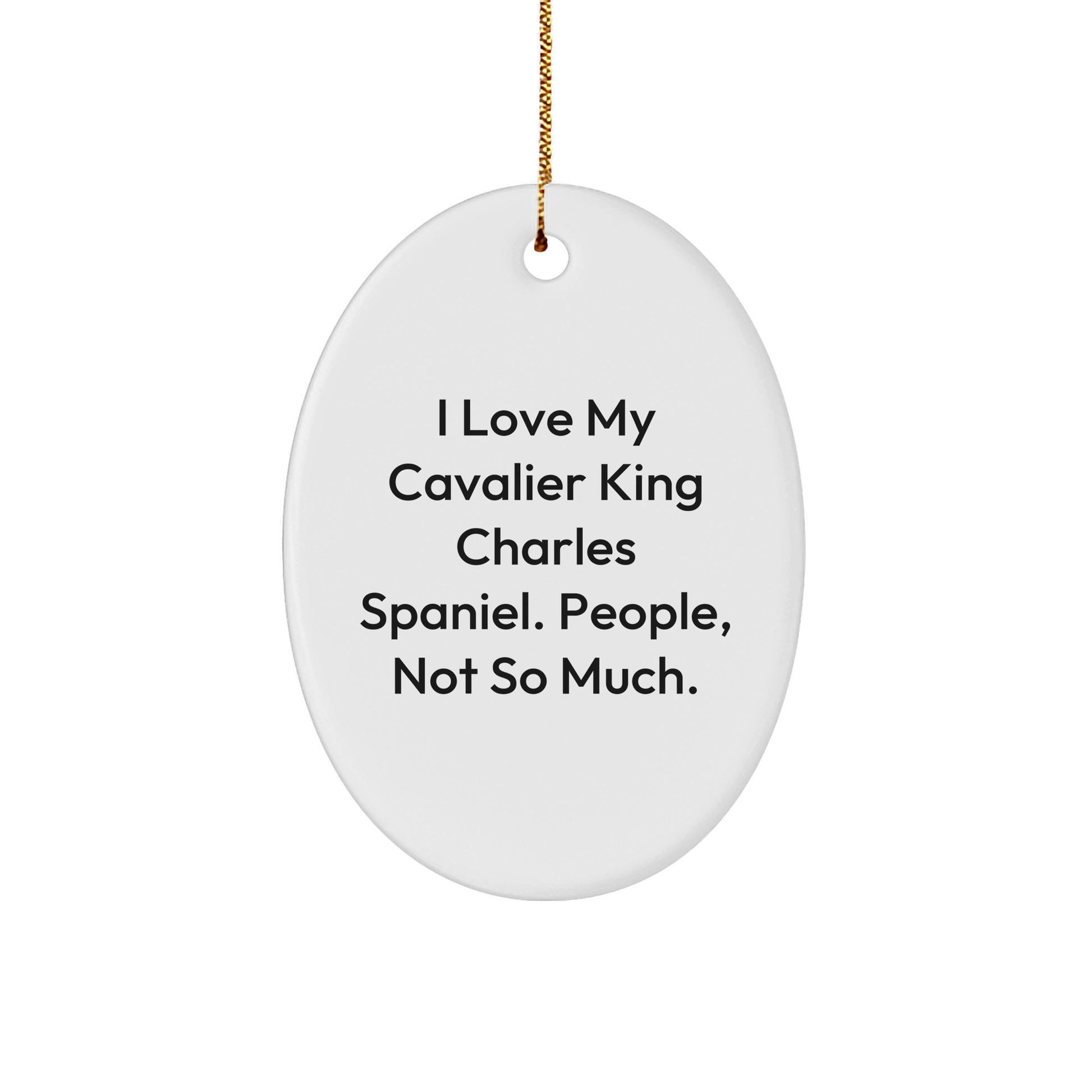 Cavalier King Charles Spaniel Dog Oval Ornament, Gift from Family for Friends, Funny Quote, Christmas Unique Gifts - Image 1