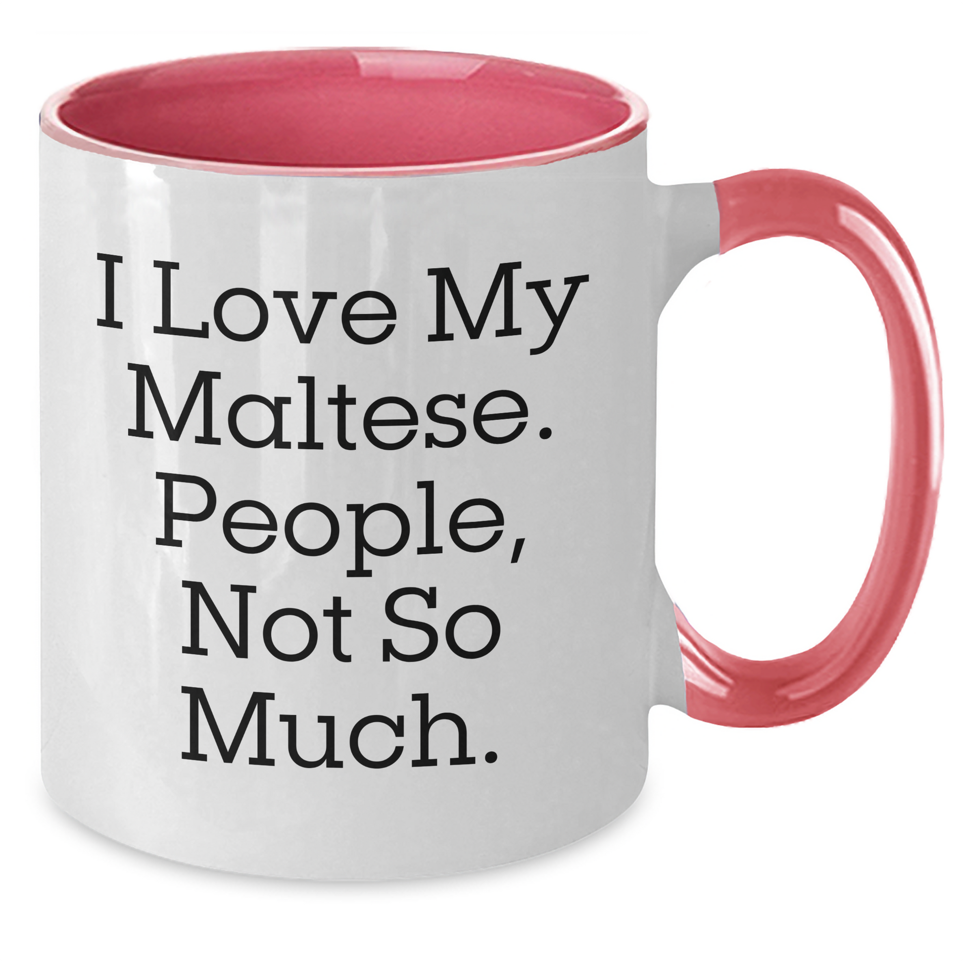 Funny Maltese Dog Lover Gifts from Friends for Graduation Unique Two Tone Coffee Mugs - Additional