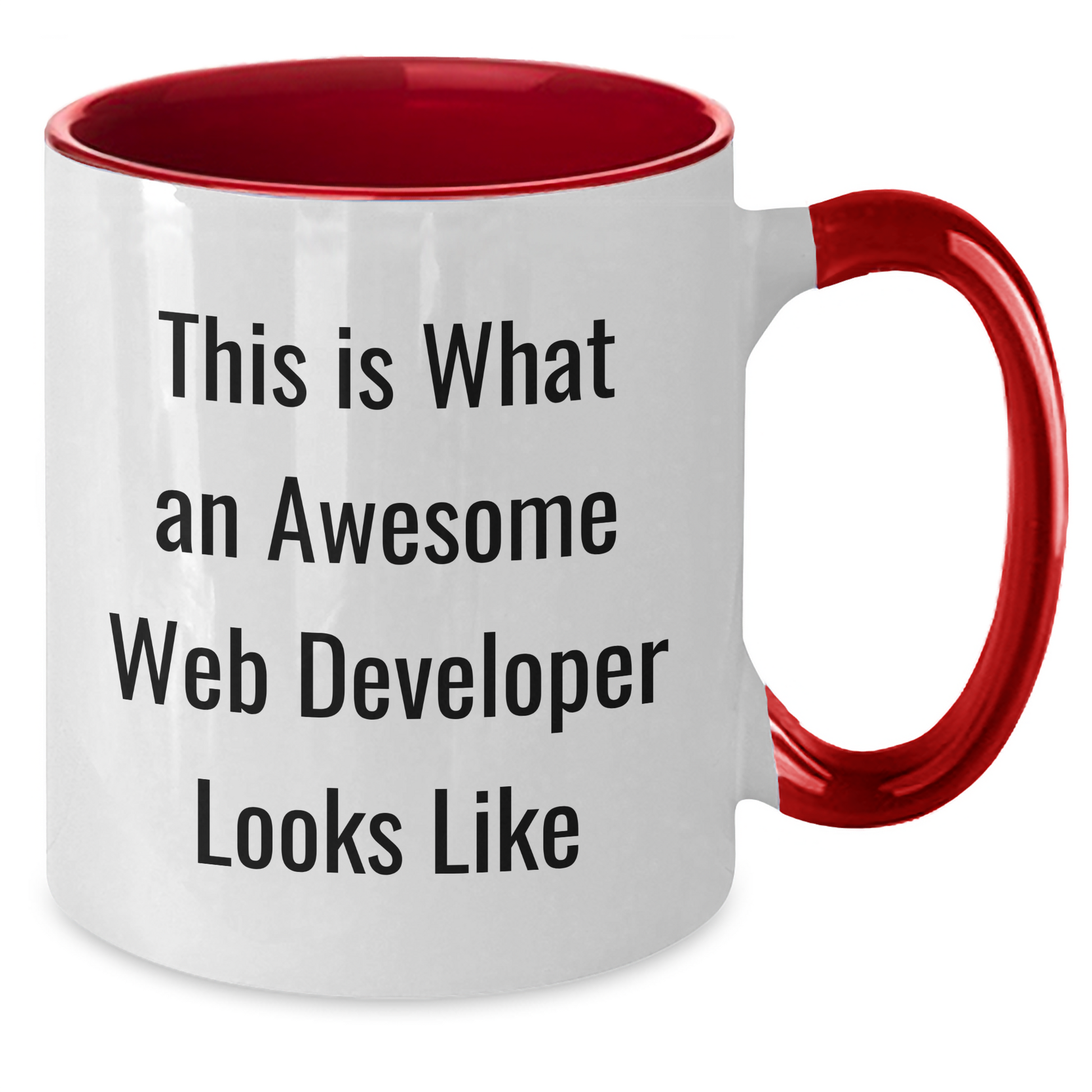Funny Web Developer Gifts from Friends - This Is What An Awesome Web Developer Looks Like - Two Tone Coffee Mug for Graduation - Additional