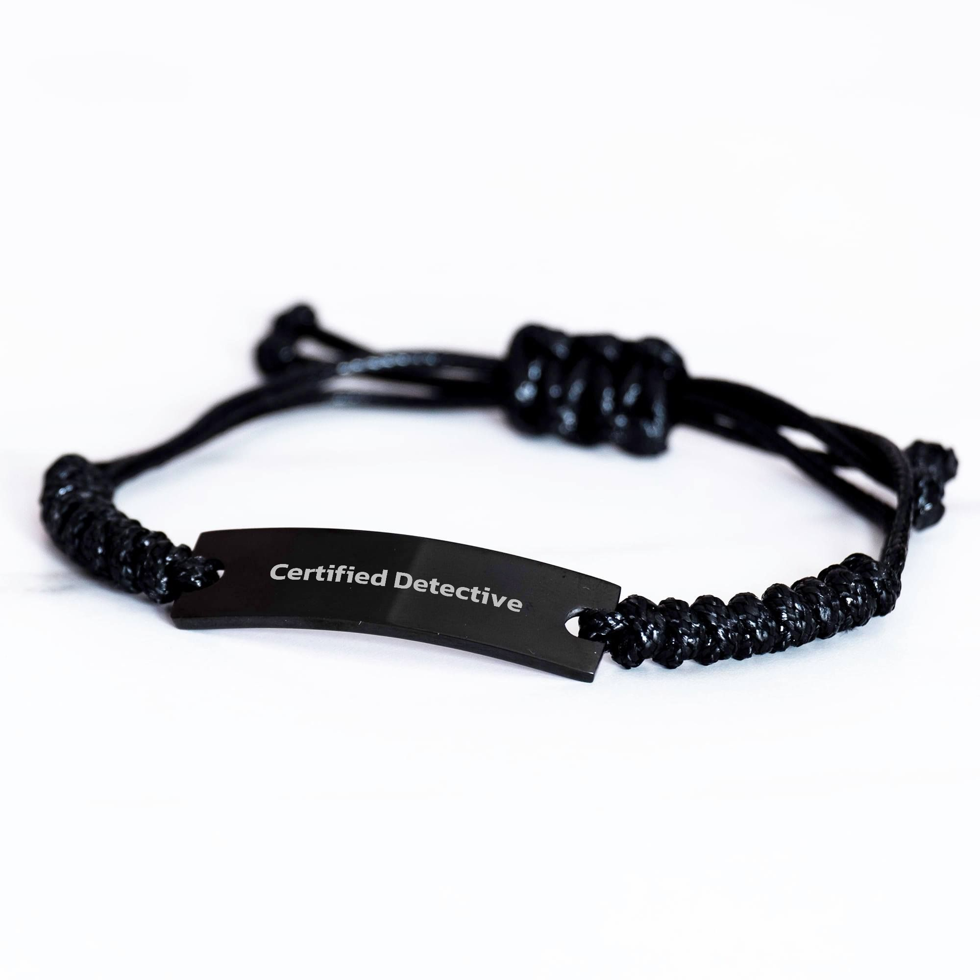 Certified Detective Rope Bracelet, Funny Quote, Unique Graduation Gift for Men, Women, Family, Friends, Coworkers - Image 2