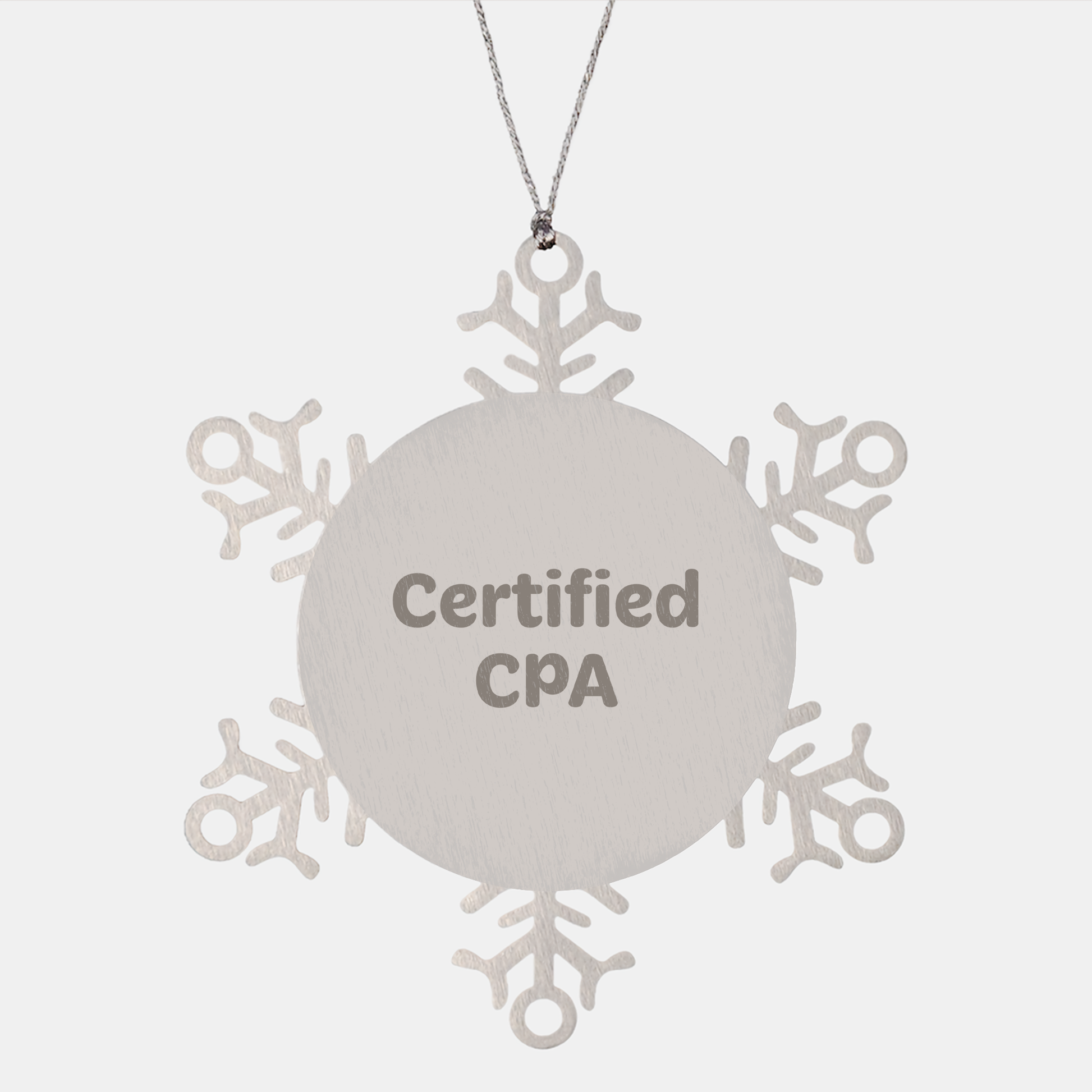 Funny CPA Gifts Certified Snowflake Ornament from Friends, CPA Snowflake Ornaments for Women, Men, Family, and Coworkers this Christmas - Image 1