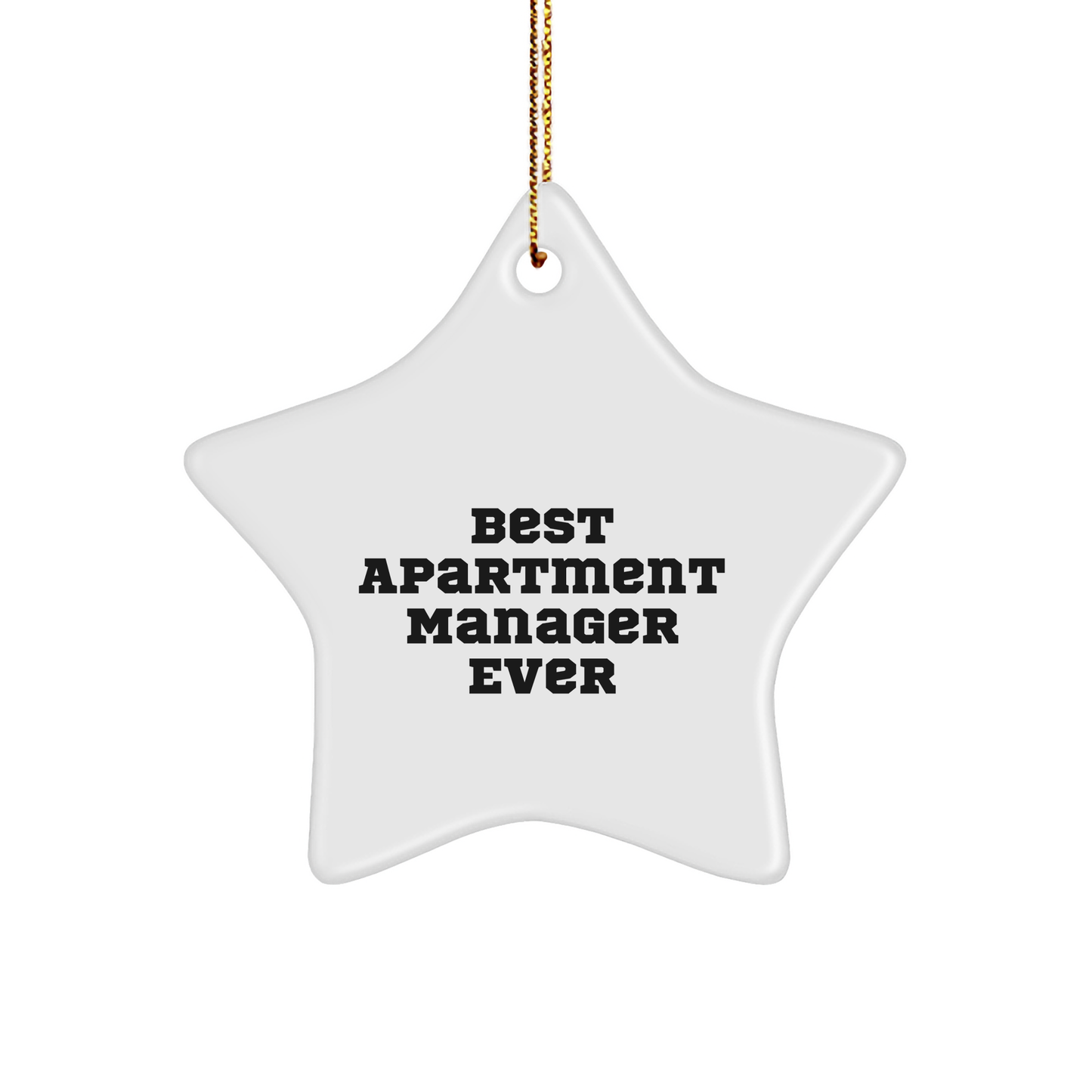 Funny Gifts from Best Apartment Manager Ever to Gifts for Apartment Manager - Star Ornament, Perfect for Christmas - Image 1