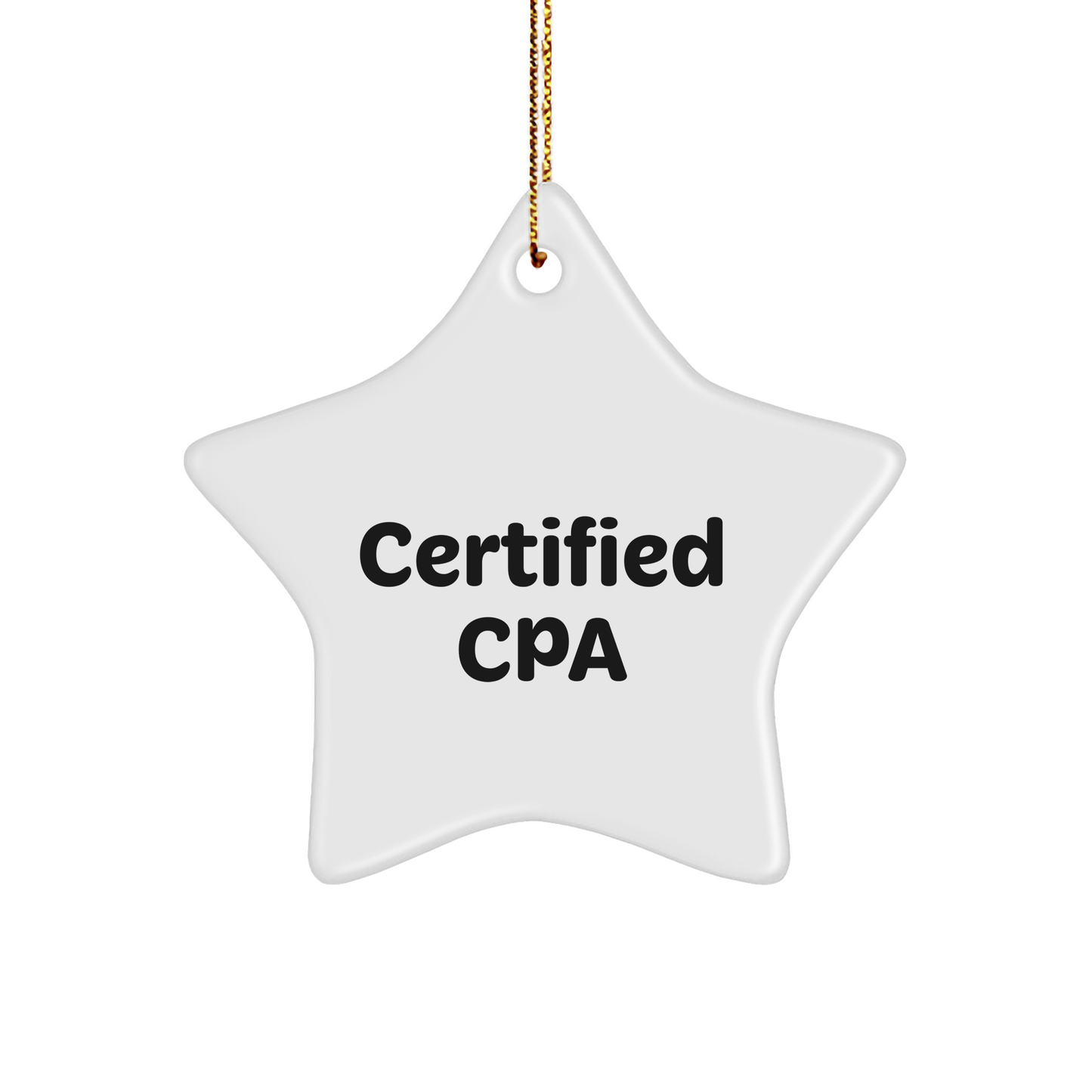 Funny CPA Gifts from Friends - Christmas Star Ornament with Inspirational Quote, Perfect for CPA, Men, or Women - Image 1