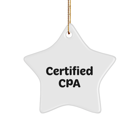 Funny CPA Gifts from Friends - Christmas Star Ornament with Inspirational Quote, Perfect for CPA, Men, or Women - Image 1