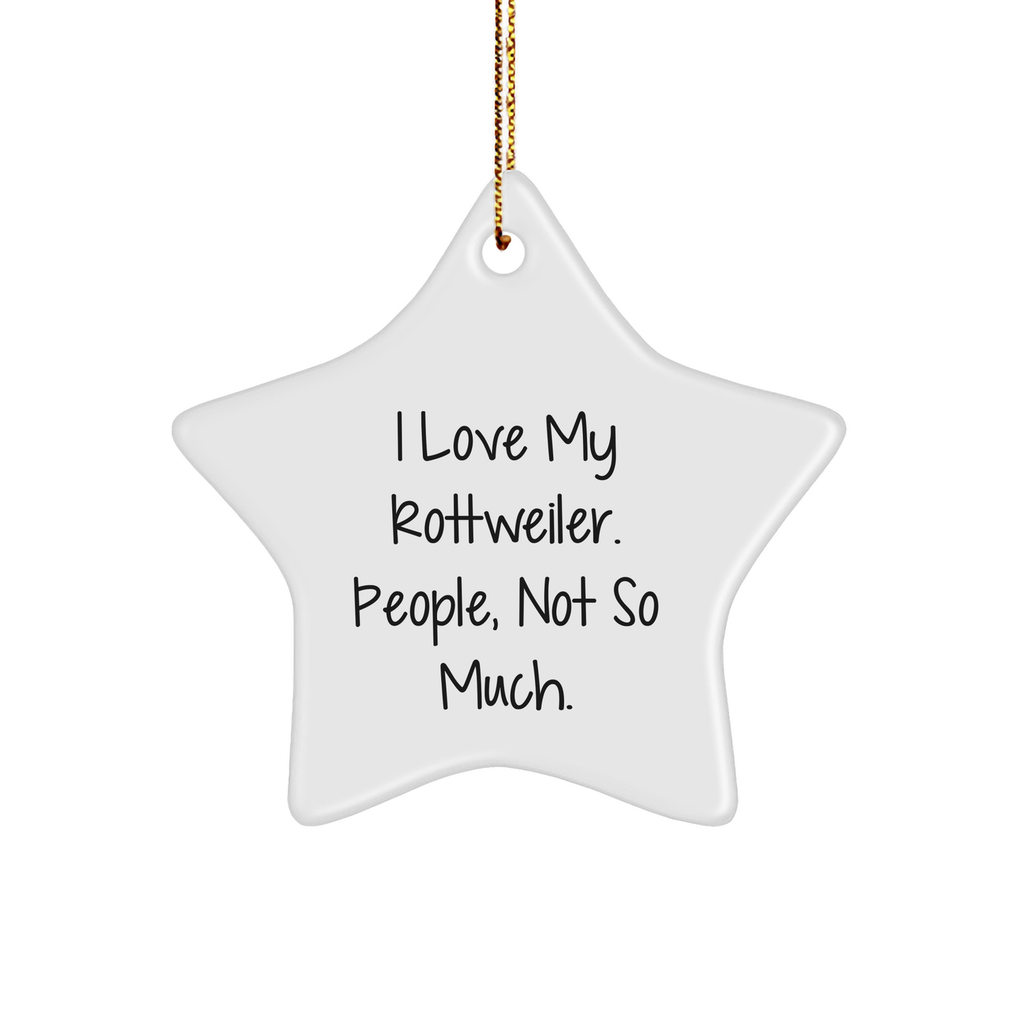 Rottweiler Dog Lovers Star Ornament, Funny Gifts from Friends, Unique Christmas Decorations for Home - Image 1