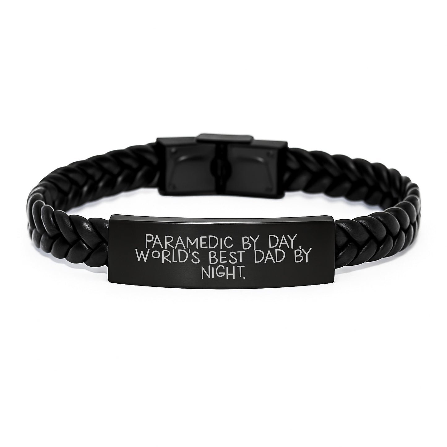 Rescue Worker Gifts, Men's Leather Watches, Funny Quote Interlaced Leather Bracelet, Gifts from Dad, Gifts for Rescue Worker, Graduation Unique Gifts - Image 1