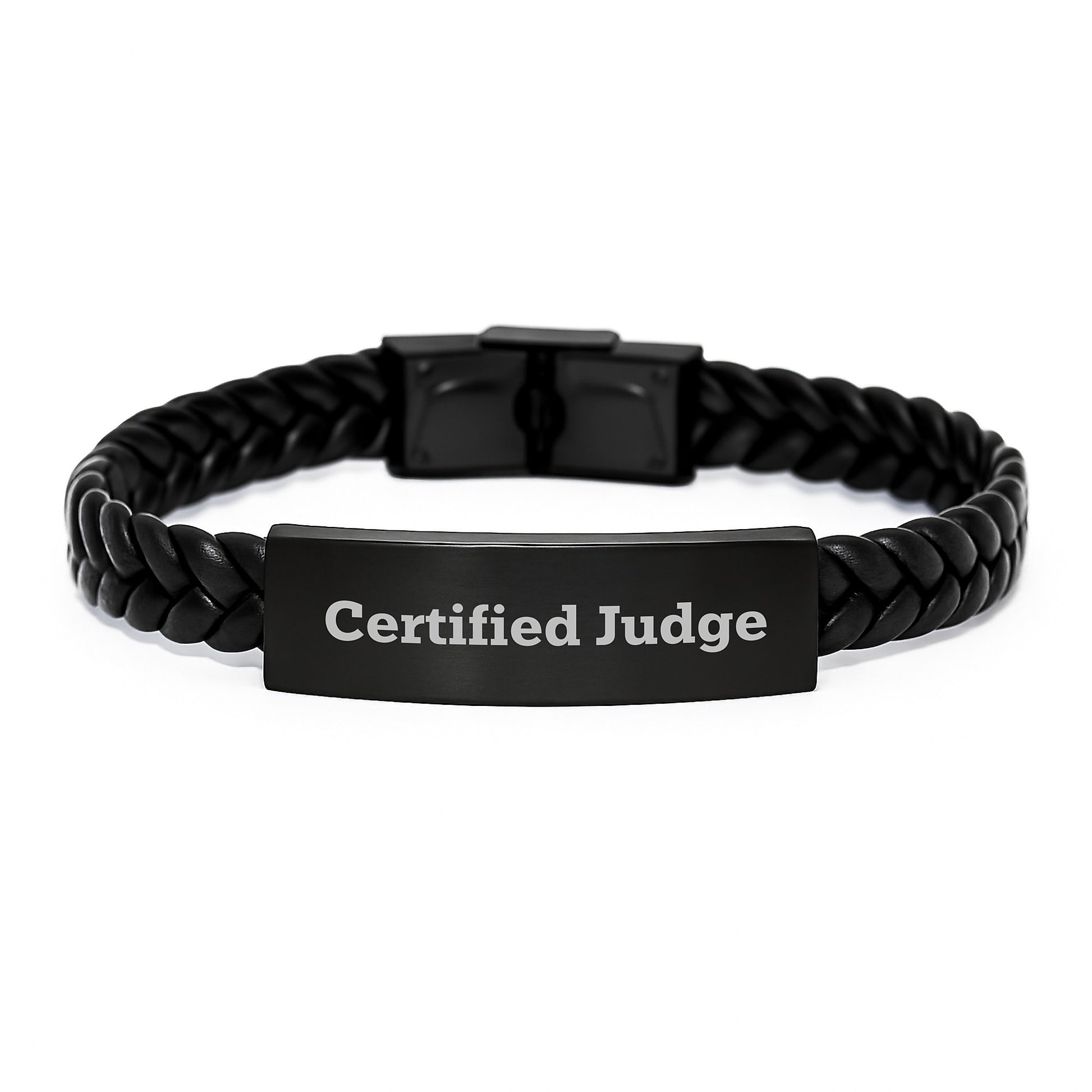 Funny Judge Gifts for Men - Interlaced Leather Bracelet from Friends, Unique Graduation Unique Gifts for Judge - Image 1