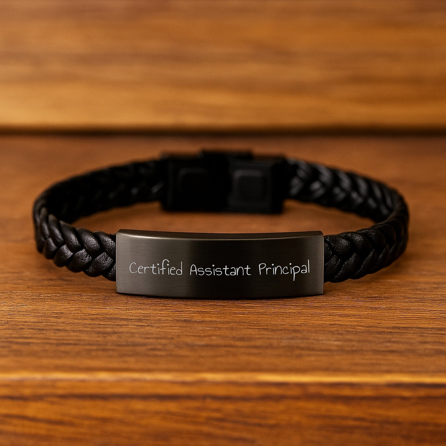 Funny Certified Assistant Principal Quote Interlaced Leather Bracelets Gifts for Men or Women Graduation Unique Gifts from Friends Coworkers Family - Image 2